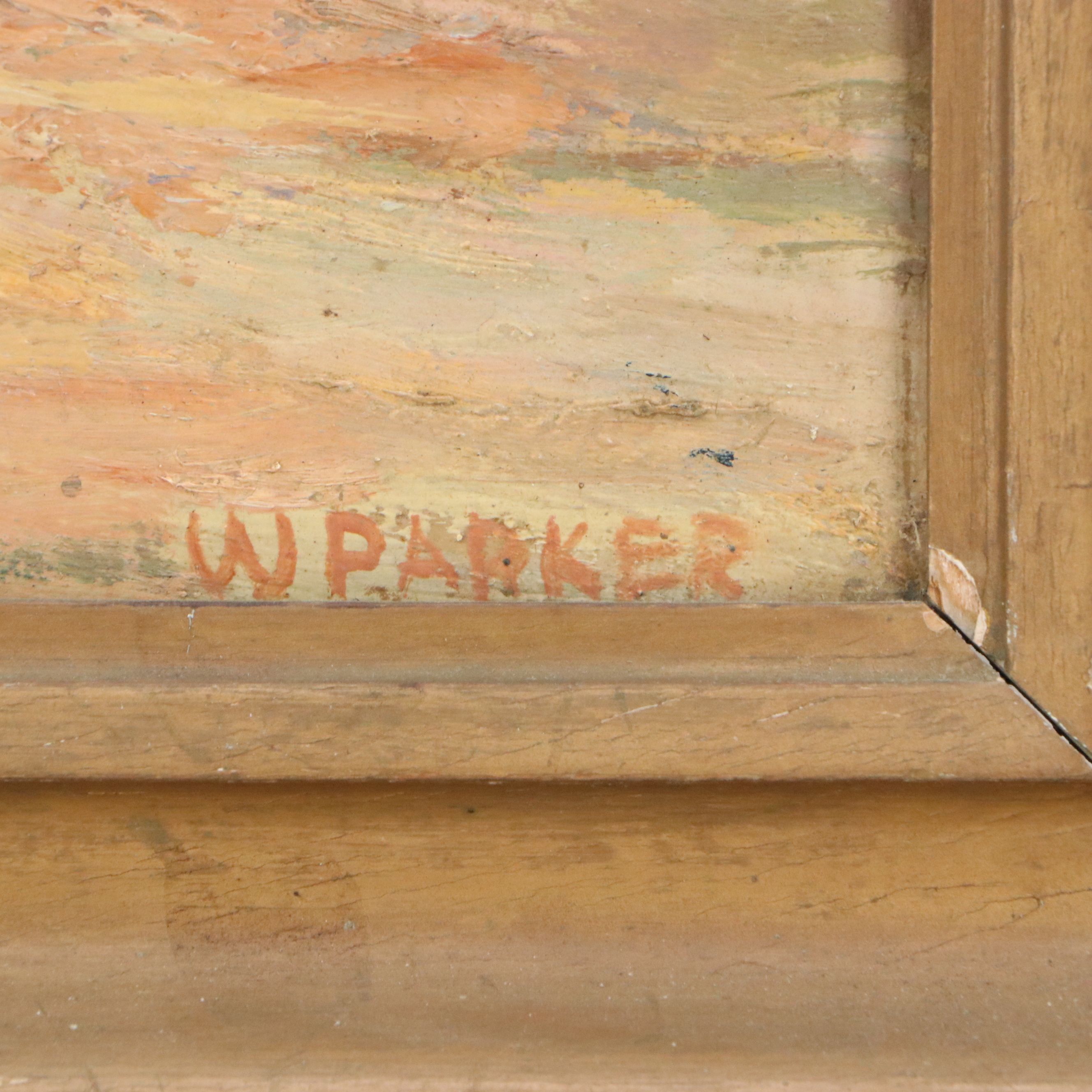 Walter H. Parker Woodland Landscape Oil Painting, Early to Mid-20th Century