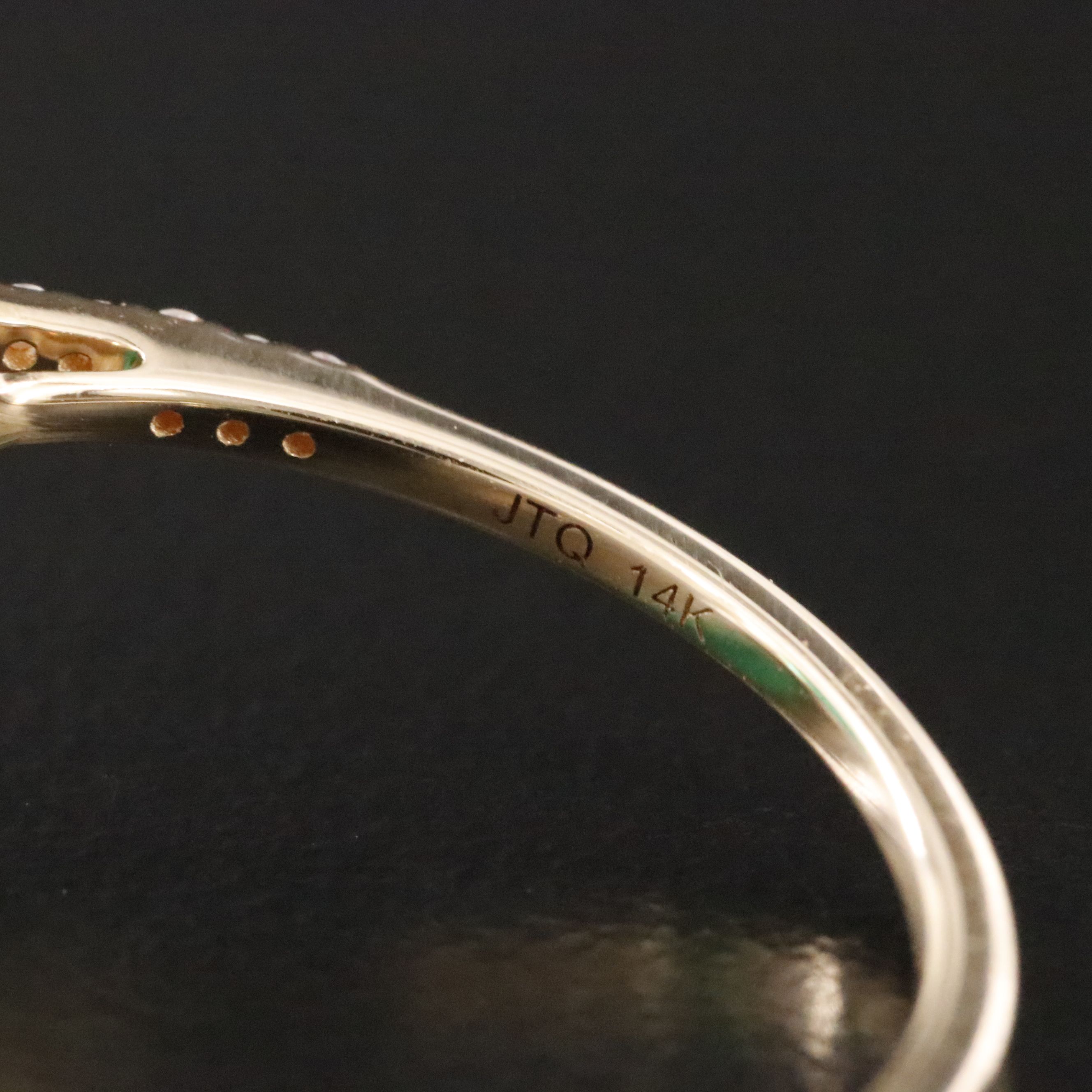 14K 2.60 CT Lab Grown Emerald and Moissanite Ring