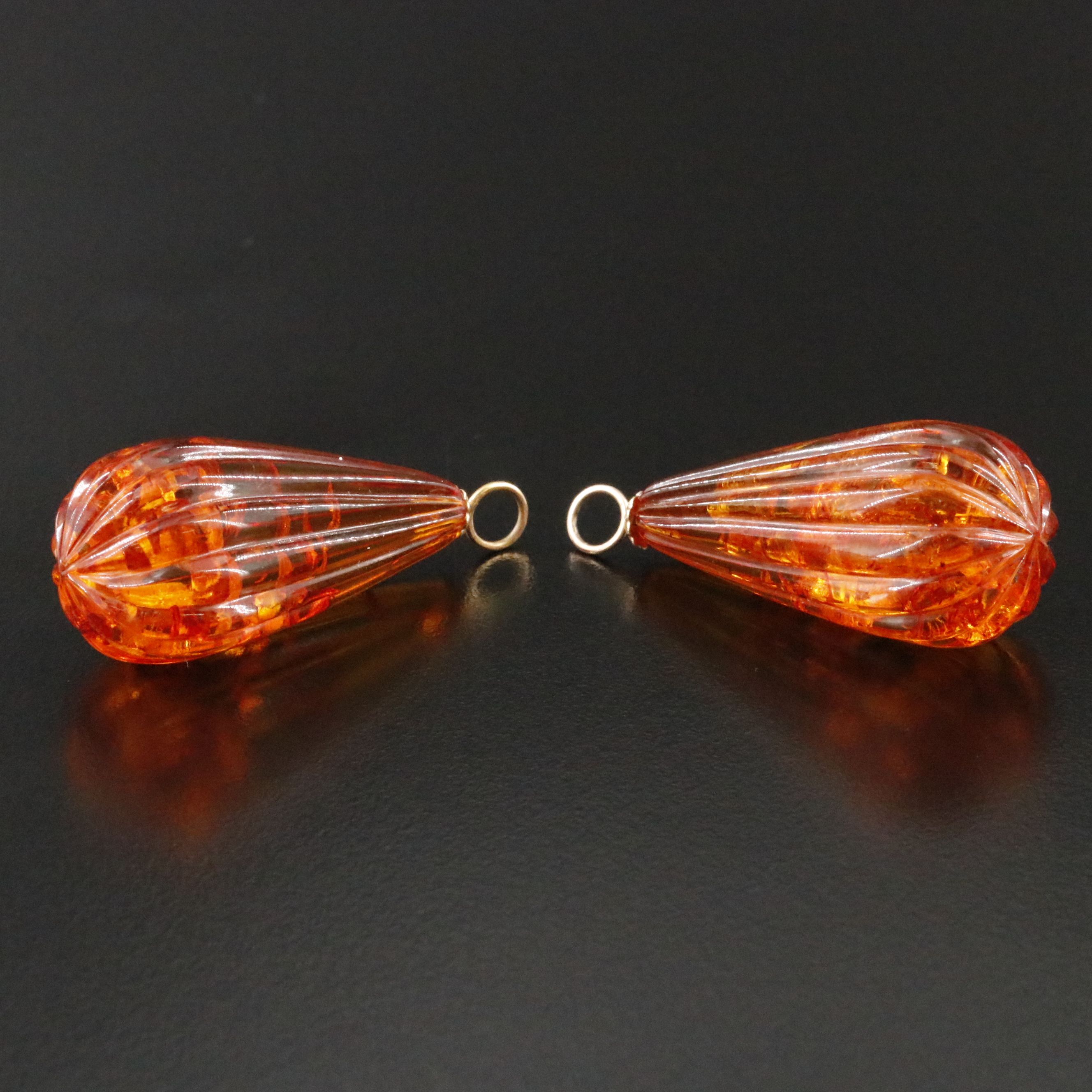 14K Amber Drop Earring Enhancers