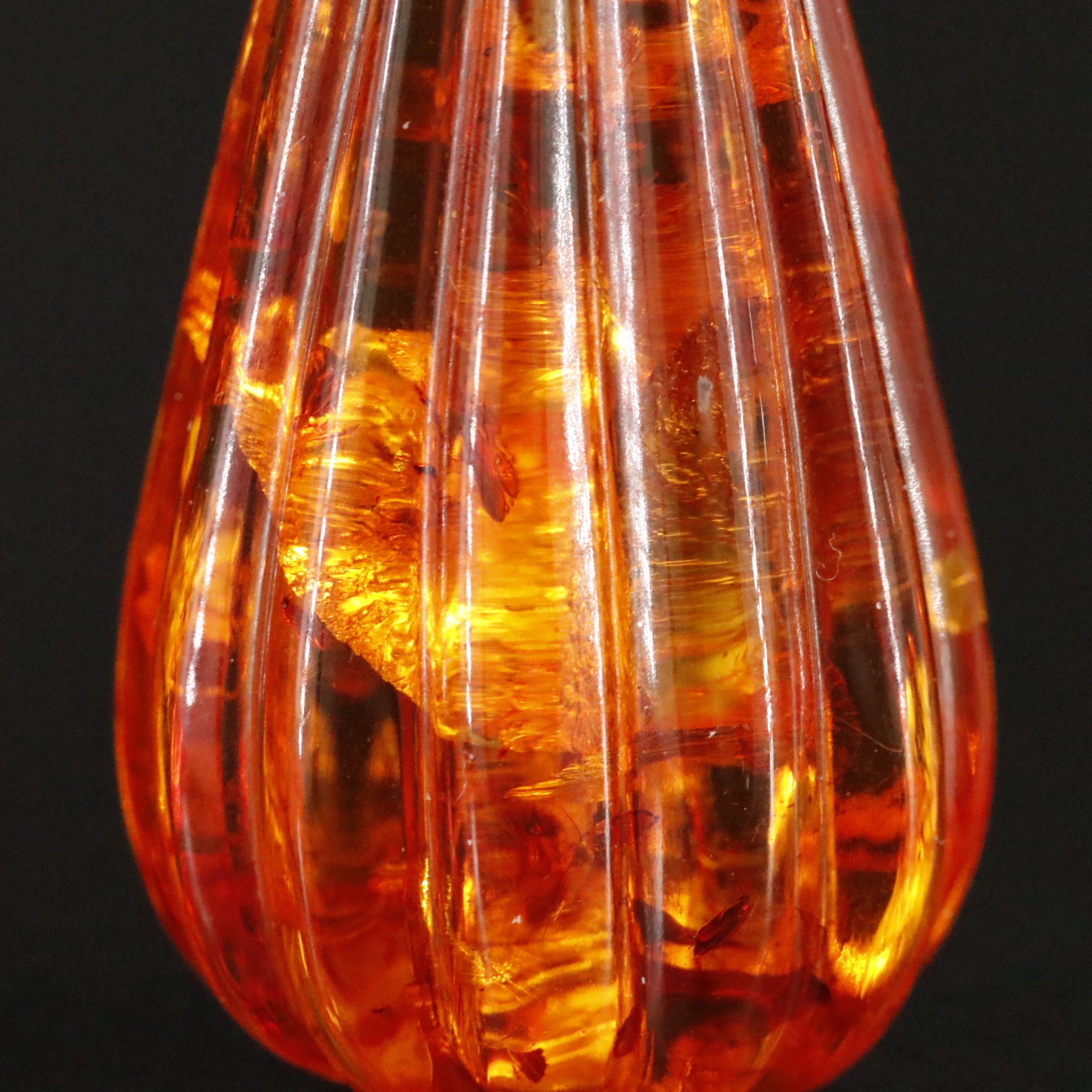 14K Amber Drop Earring Enhancers