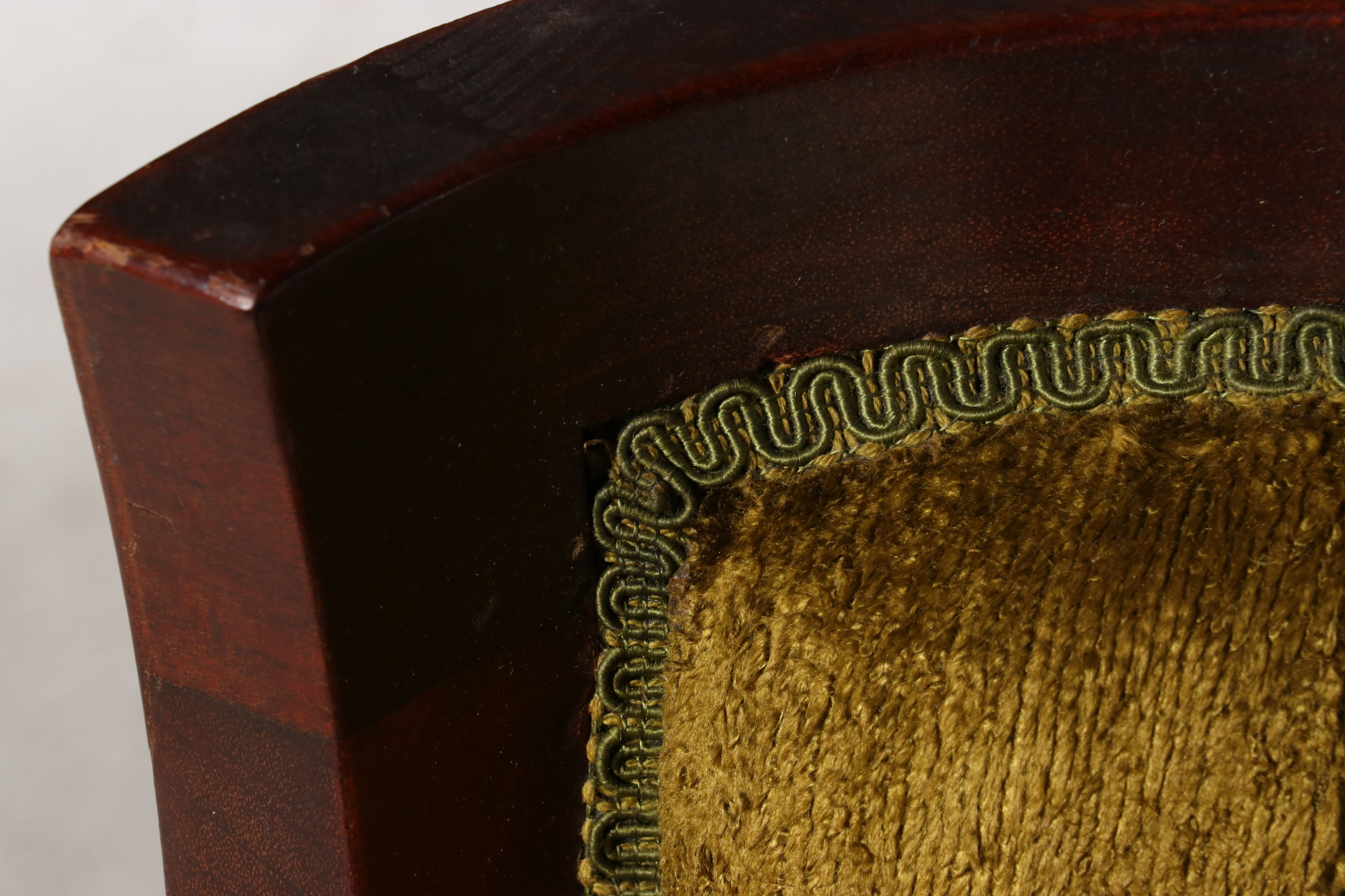 Victorian Tufted Velvet Tub Chair with Claw & Ball Feet, Late 19th Century