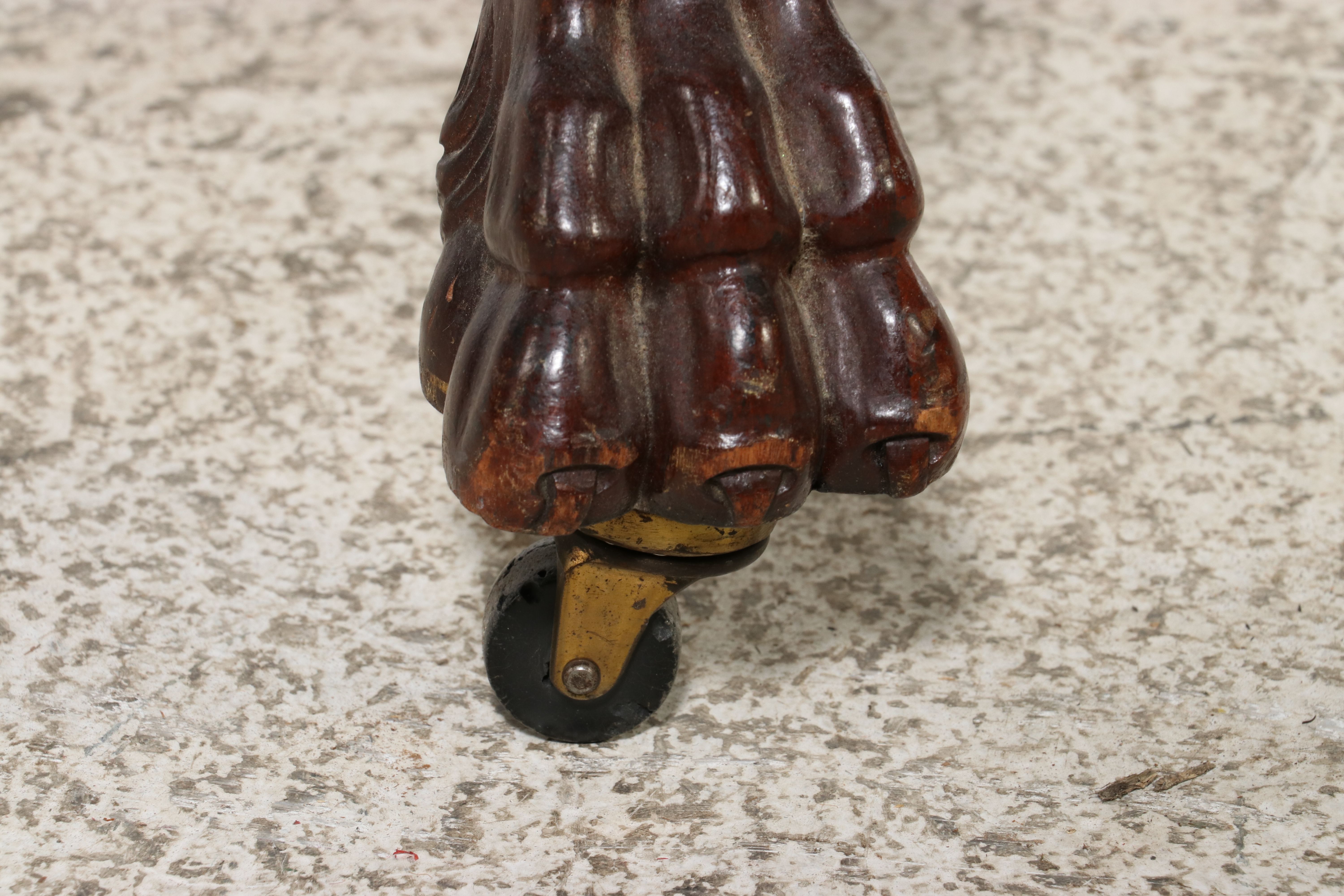Victorian Tufted Velvet Tub Chair with Claw & Ball Feet, Late 19th Century