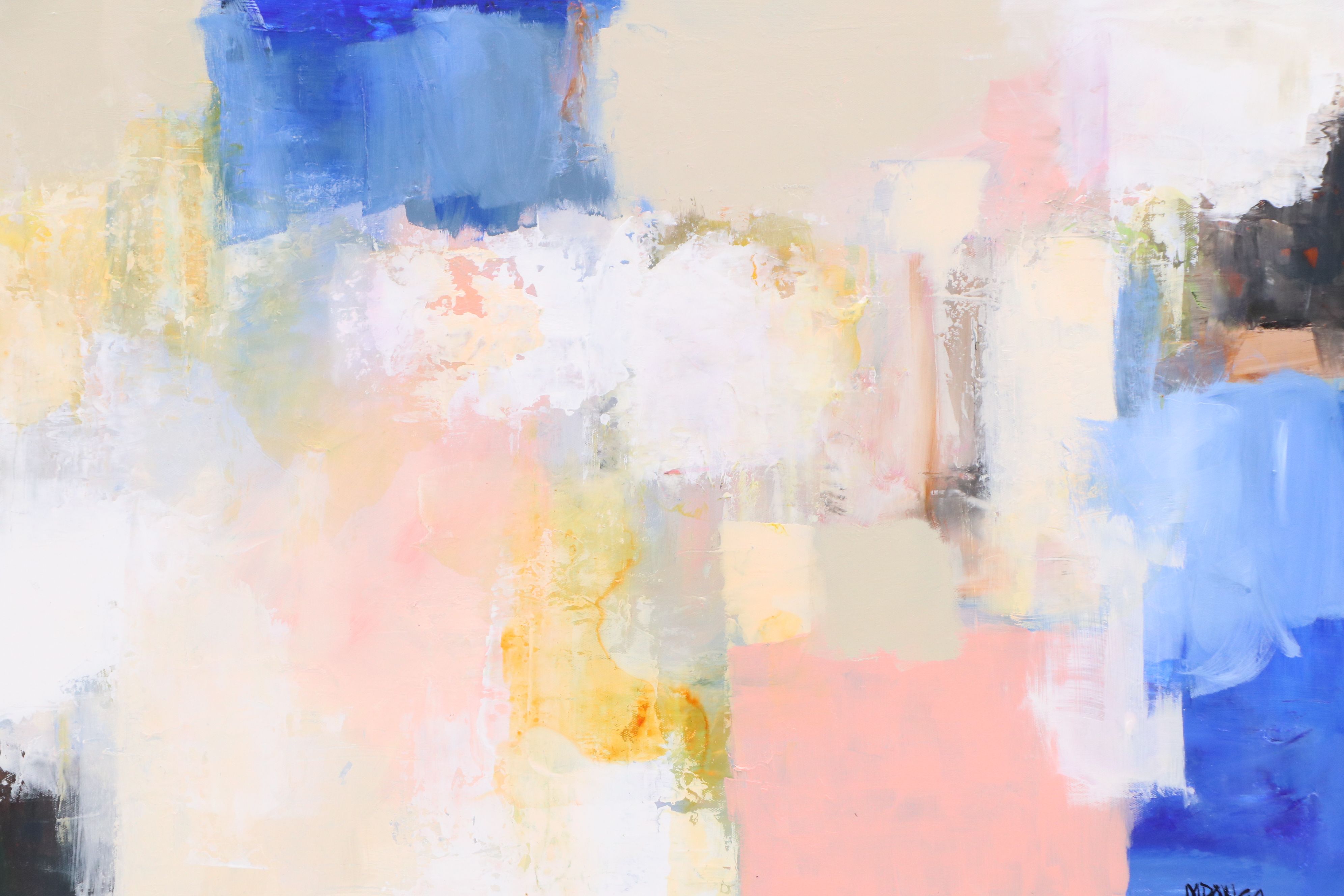 Milagros Pongo Abstract Mixed Media Painting, 2025