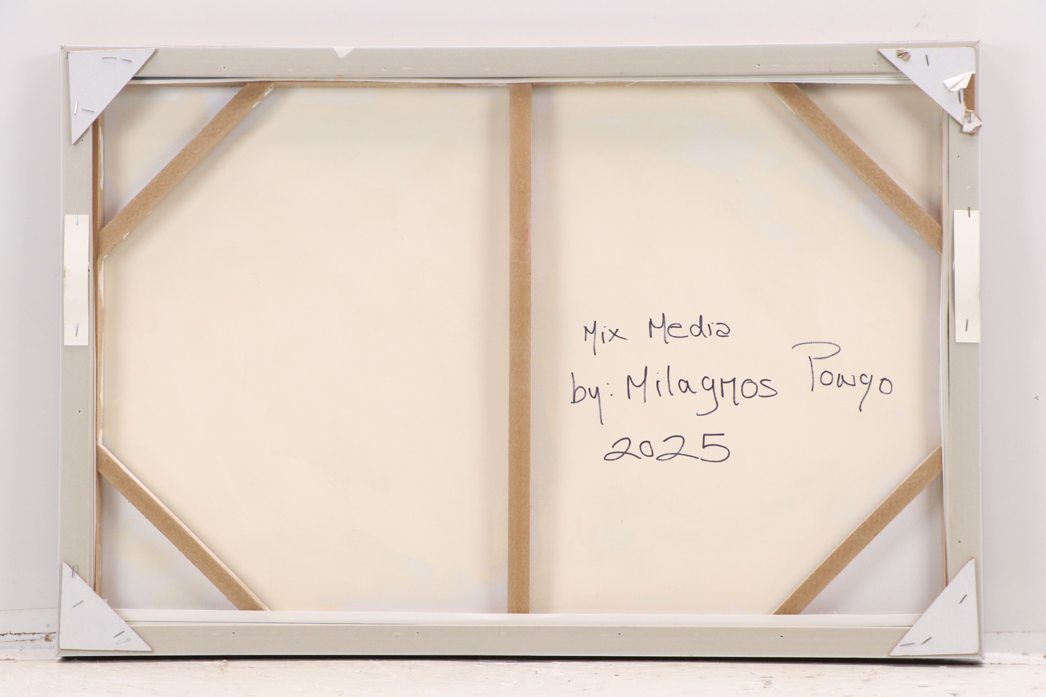 Milagros Pongo Abstract Mixed Media Painting, 2025