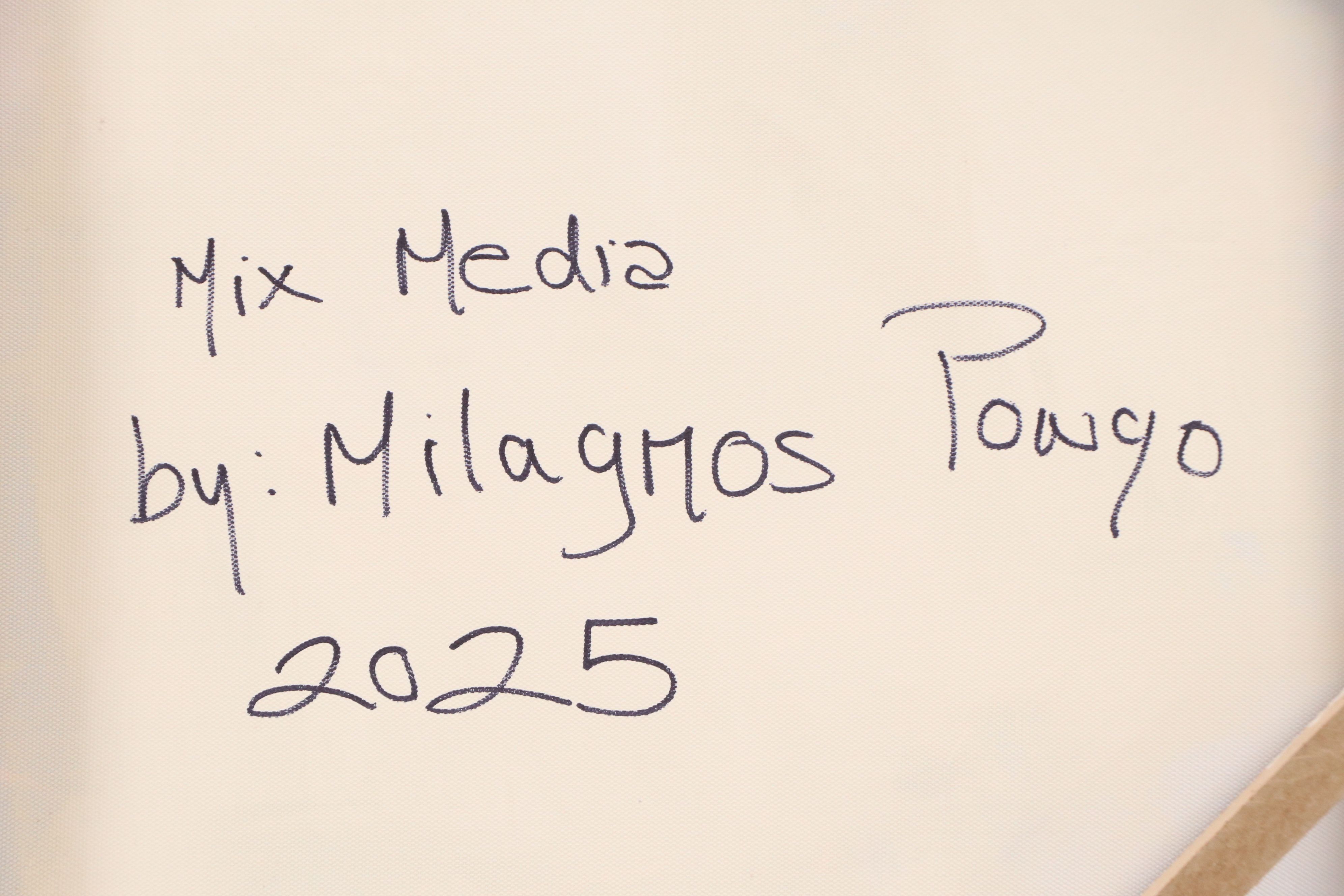 Milagros Pongo Abstract Mixed Media Painting, 2025