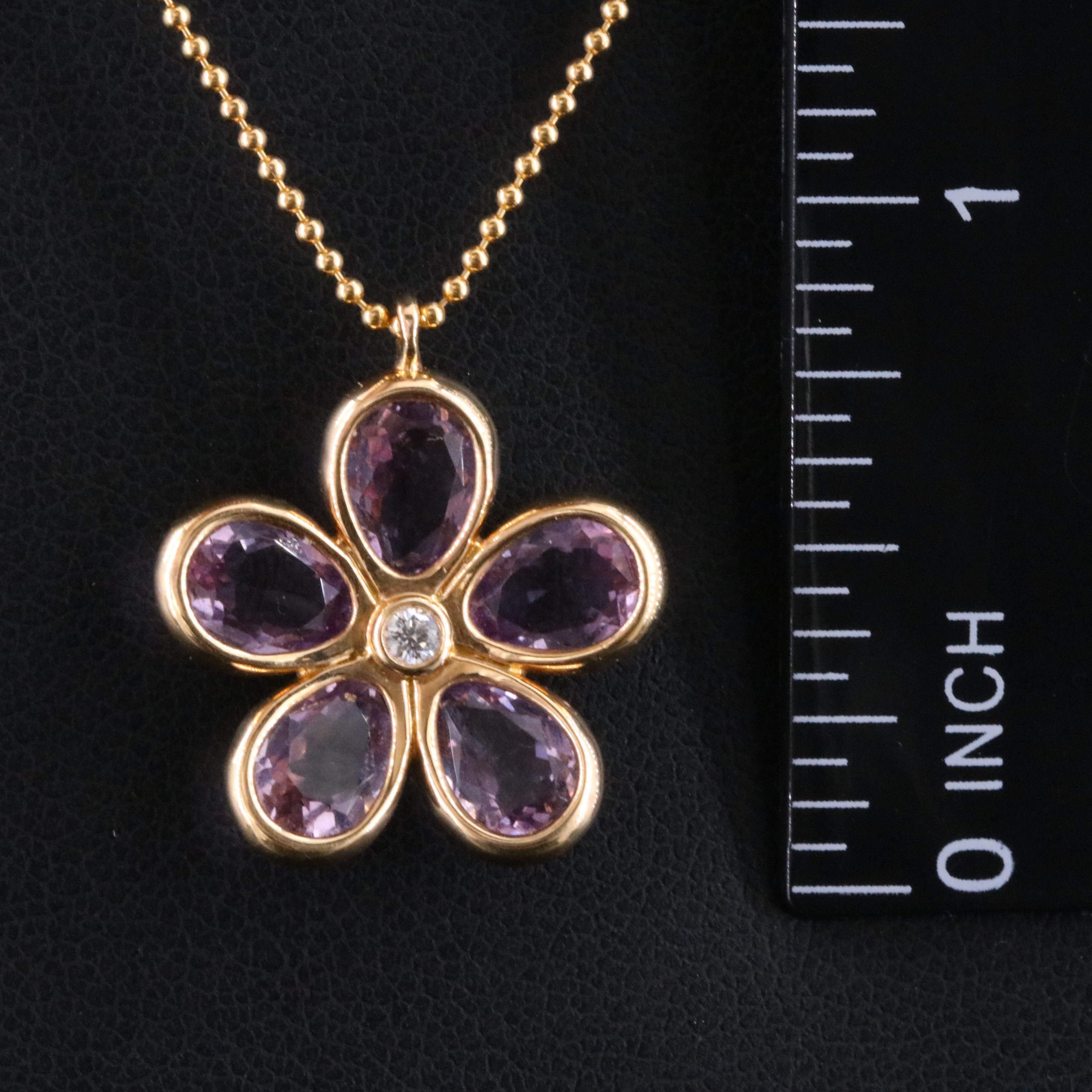Tiffany & Co. Garden Flower 18K Rose Gold Amethyst and Diamond Necklace