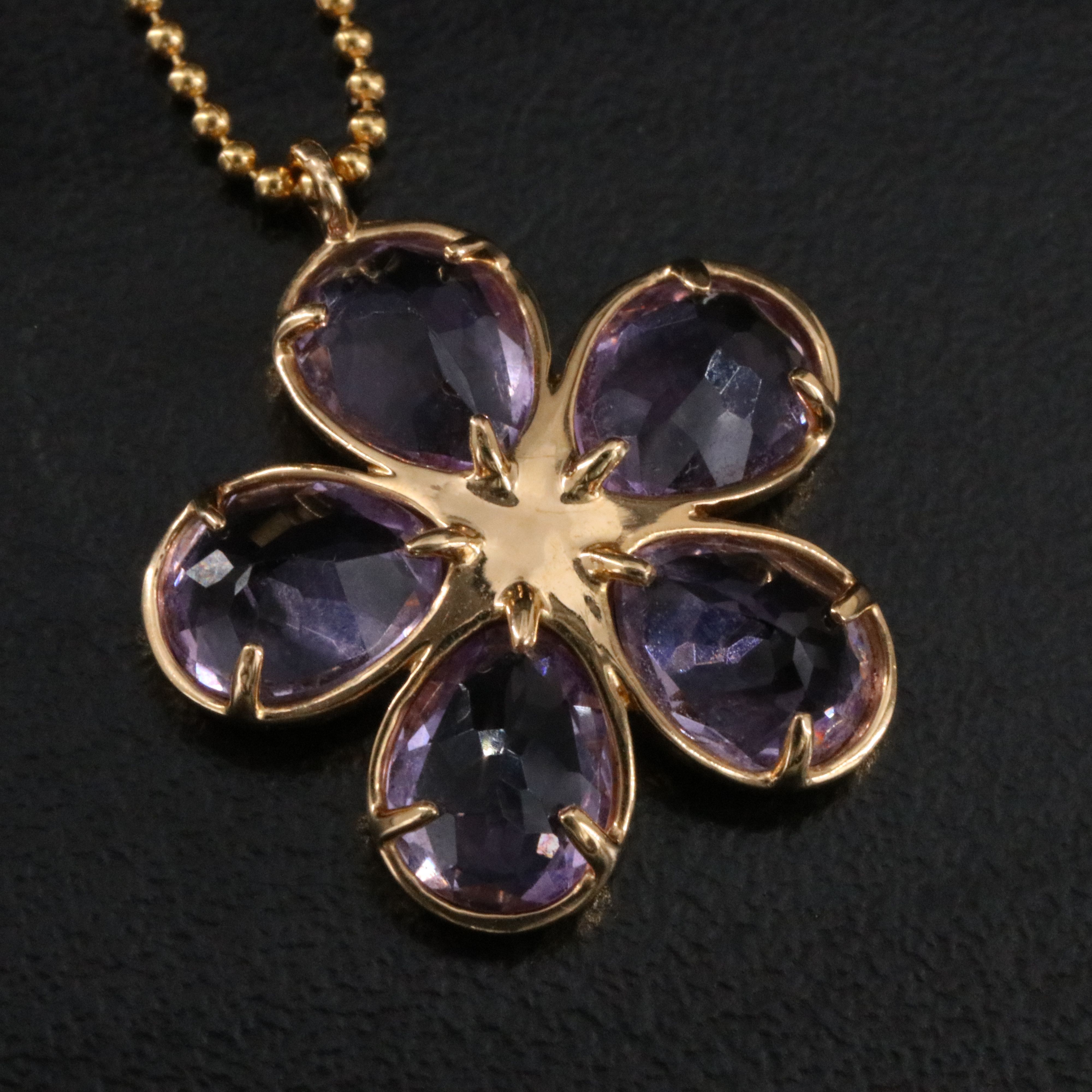 Tiffany & Co. Garden Flower 18K Rose Gold Amethyst and Diamond Necklace