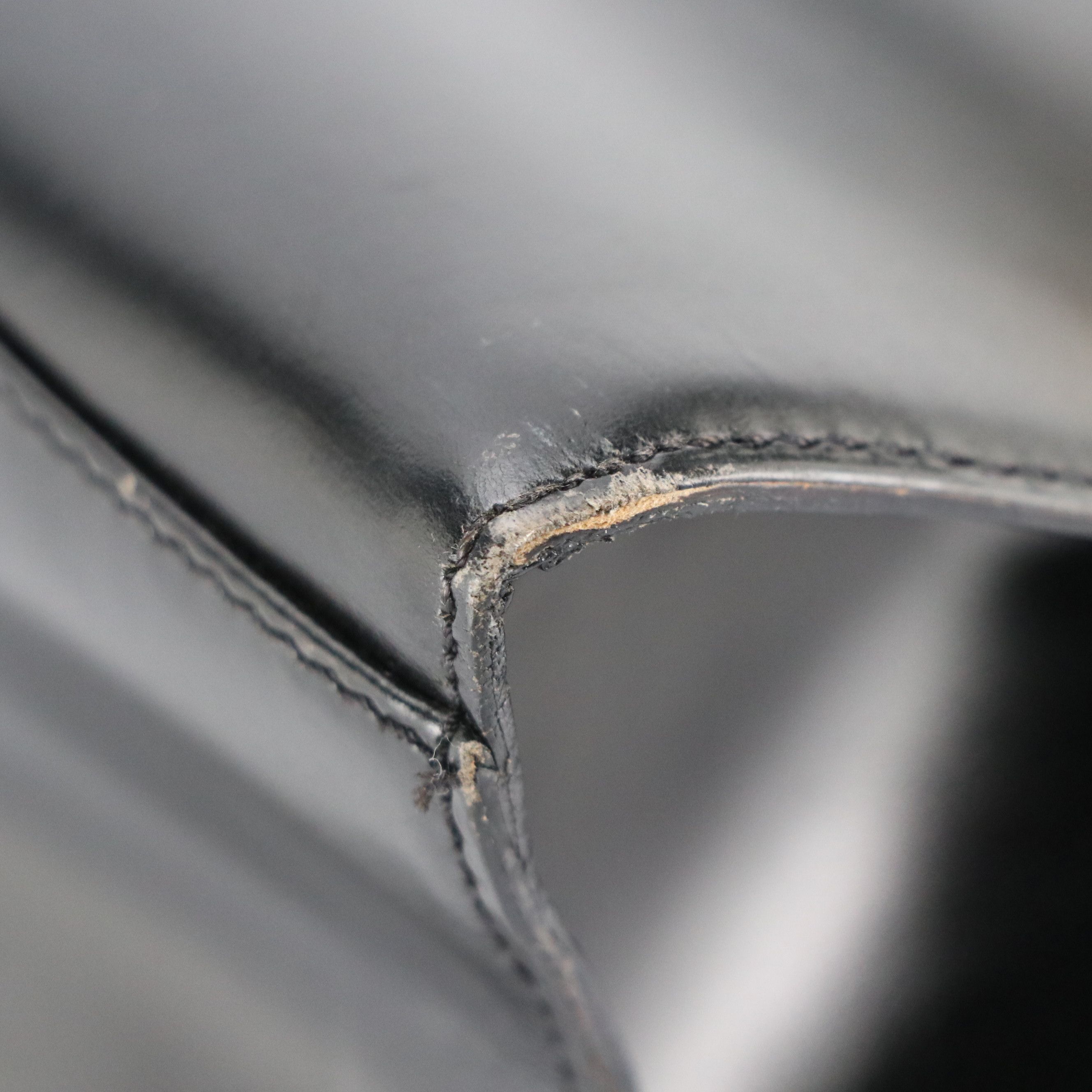 Celine Top Handle Foldover Handbag in Black Leather