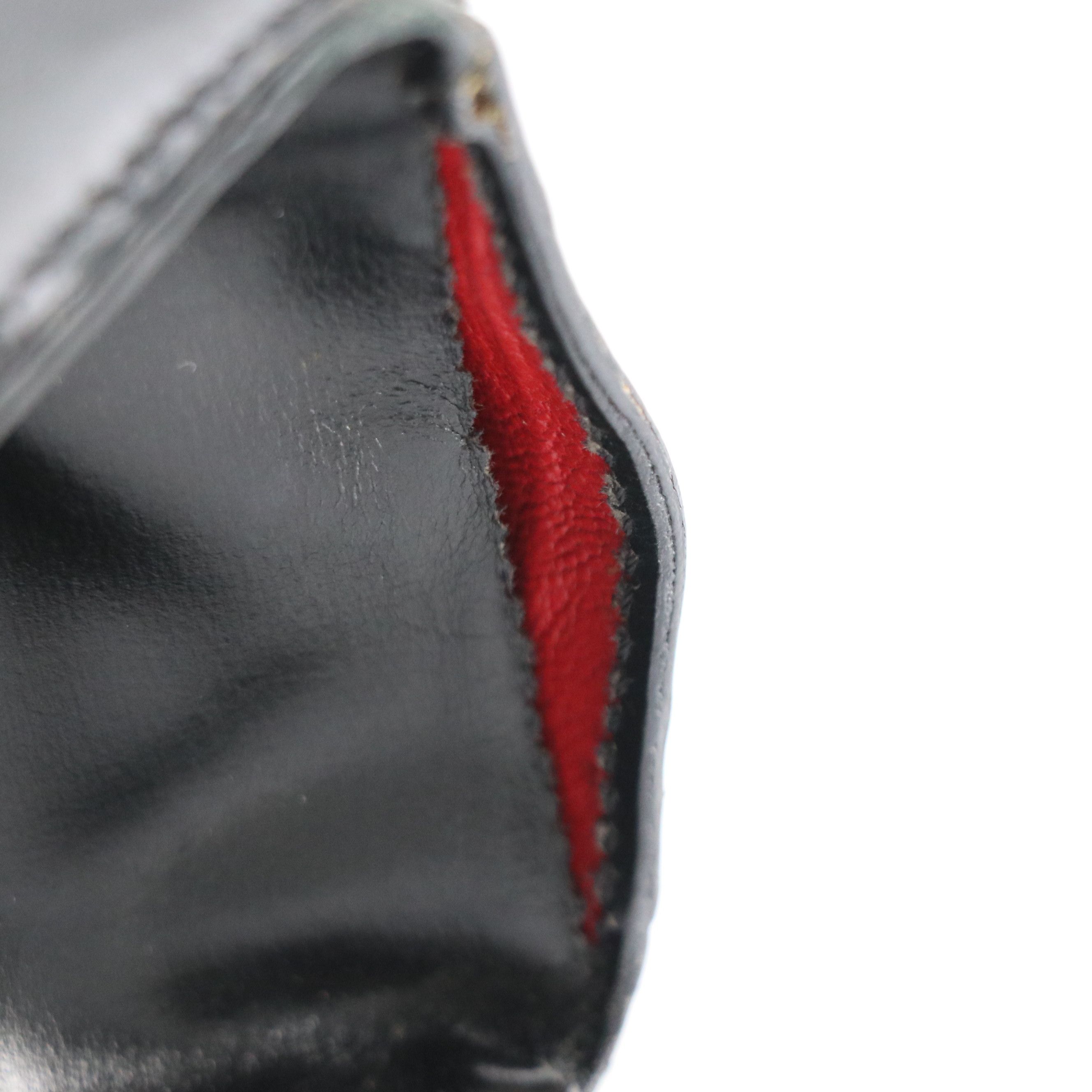 Celine Top Handle Foldover Handbag in Black Leather