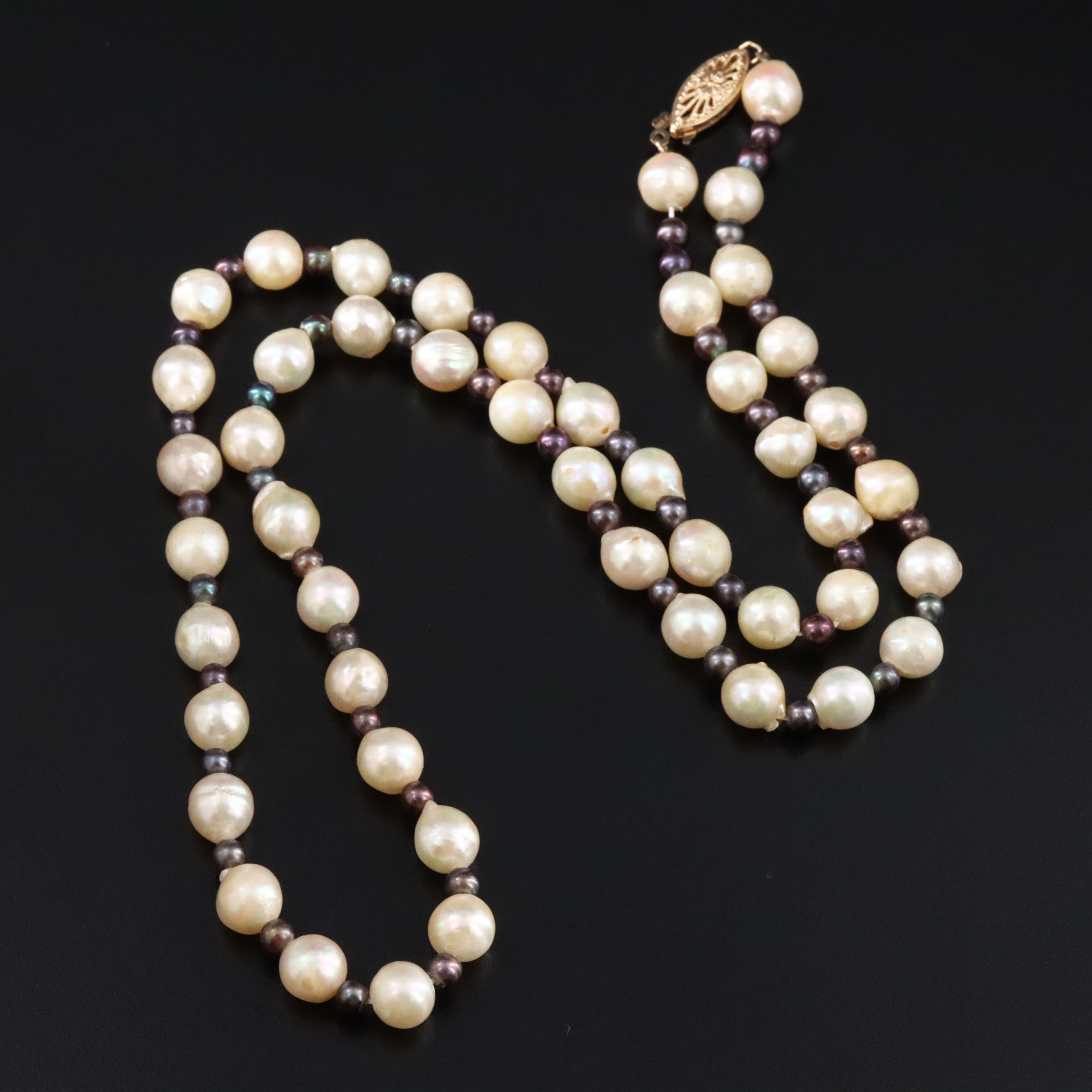Pearl Necklace with 14K Clasp