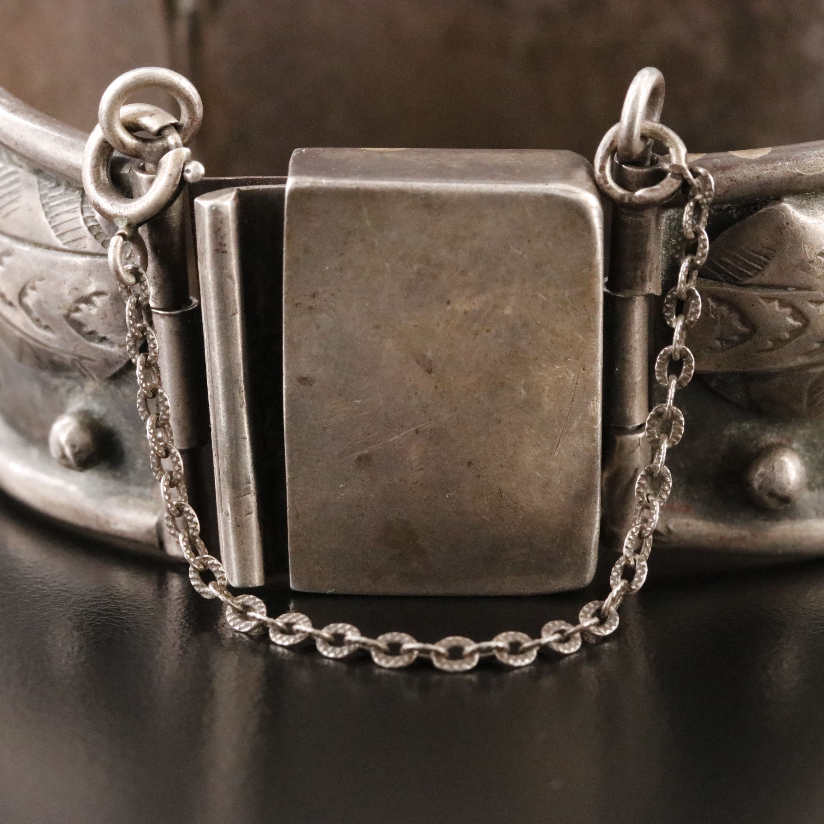 Southwestern Sterling Turquoise Cluster Bracelet