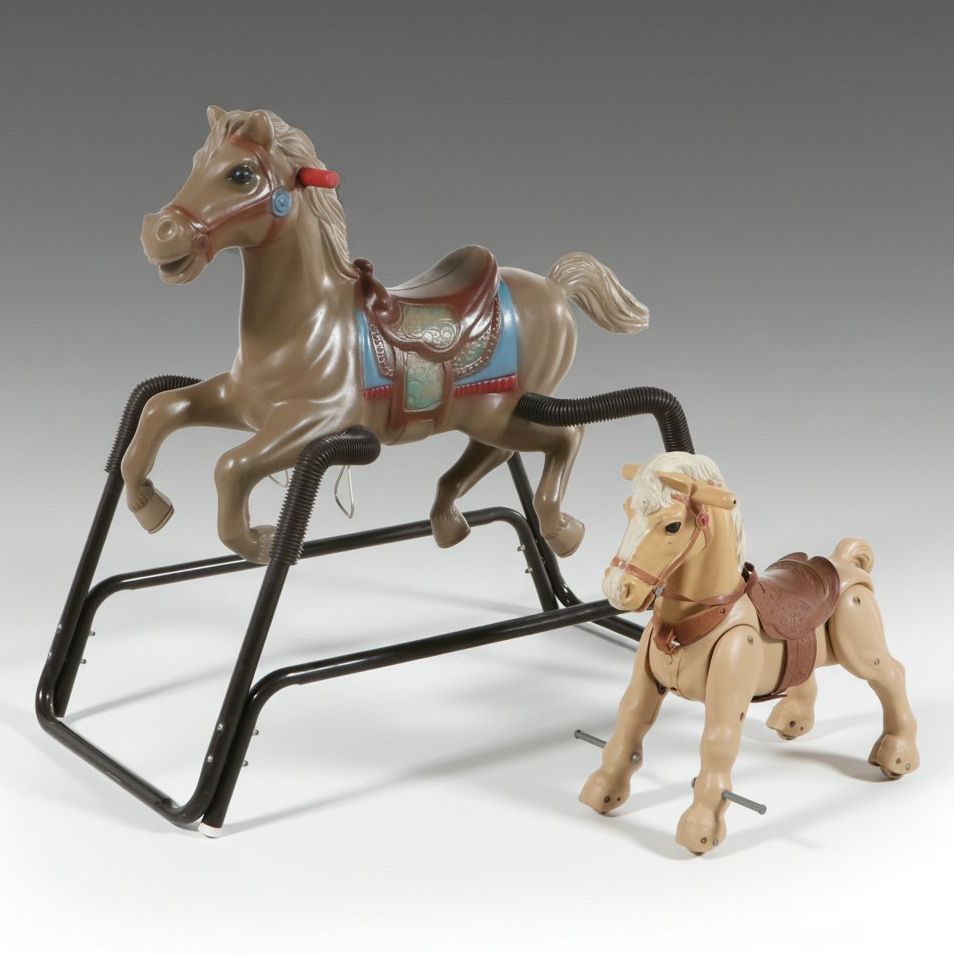 Marx and Other Ride-On Pony Toys, Late 20th Century