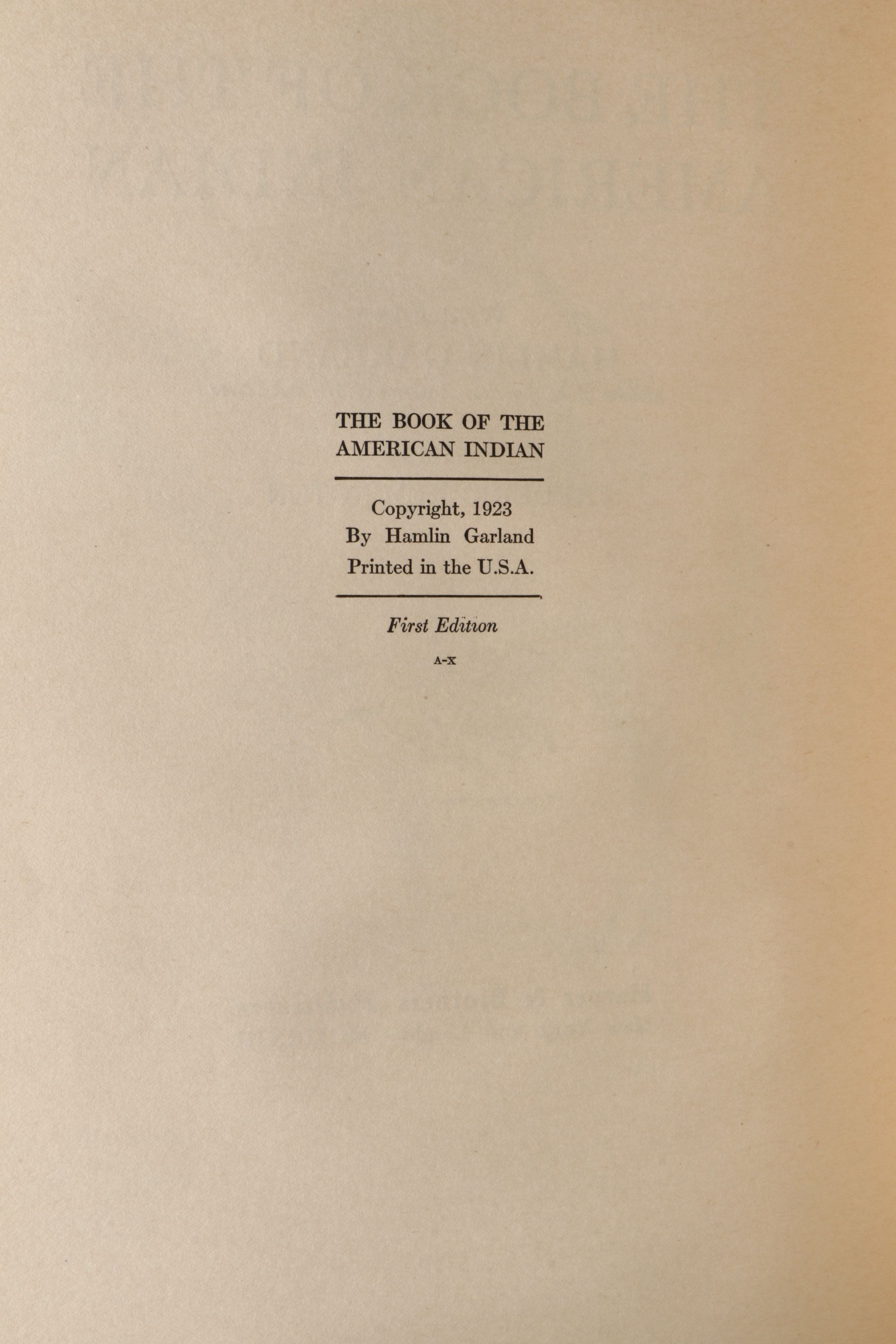 Frederic Remington Illustrated First Edition "The Book of the American Indian"