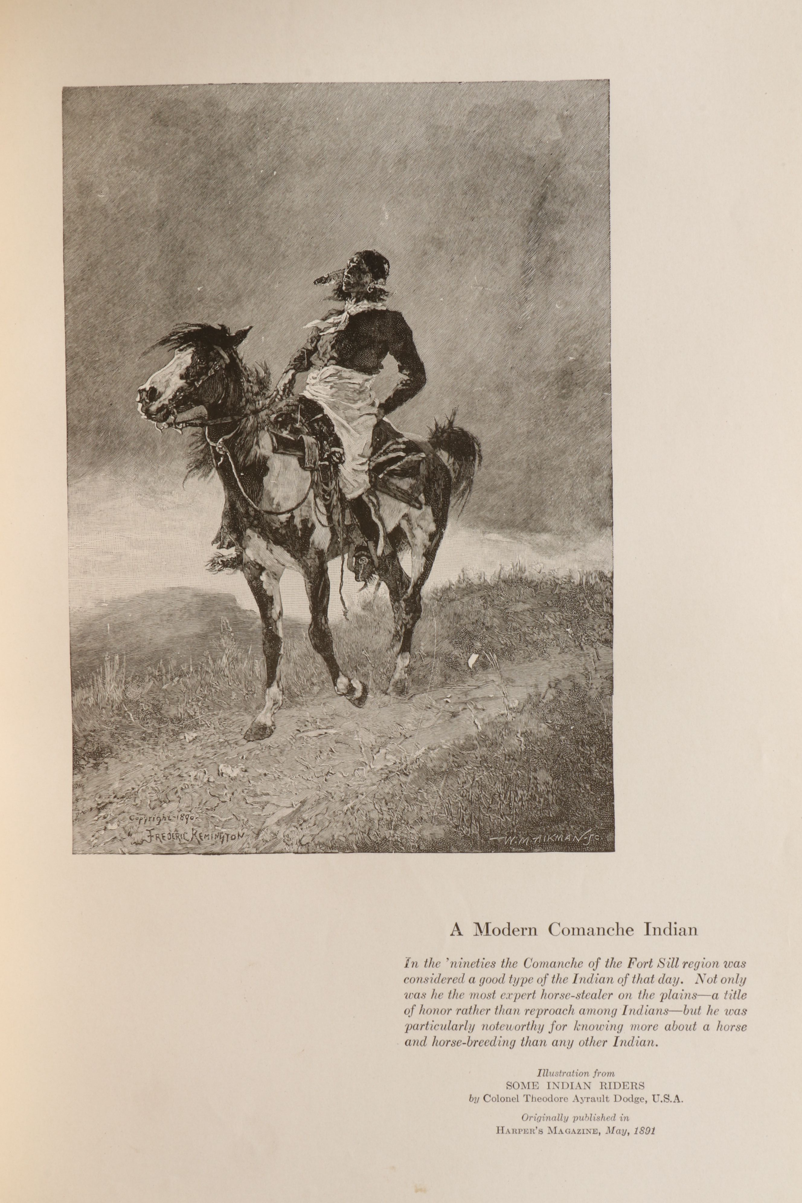 Frederic Remington Illustrated First Edition "The Book of the American Indian"
