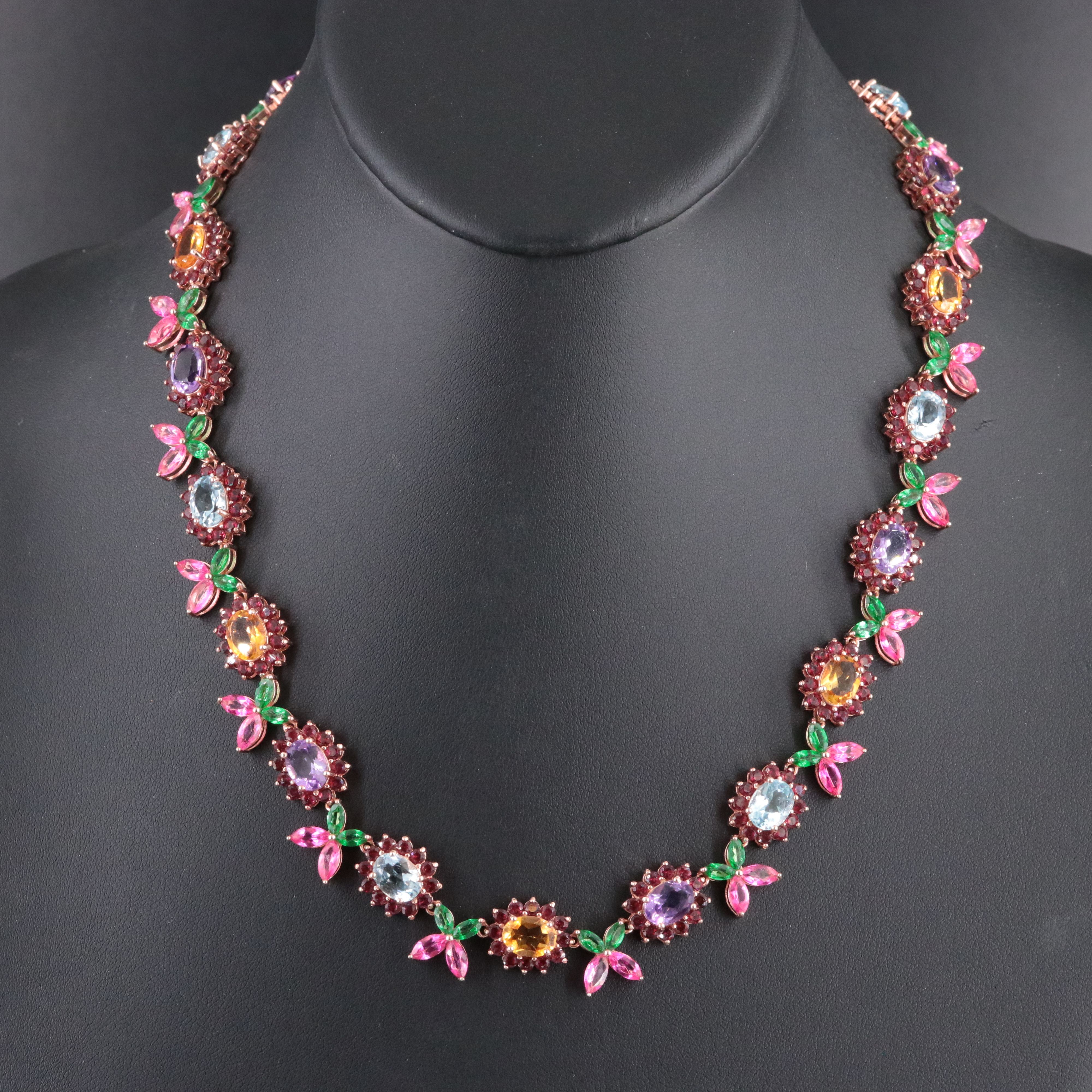 Sterling Gemstone Necklace