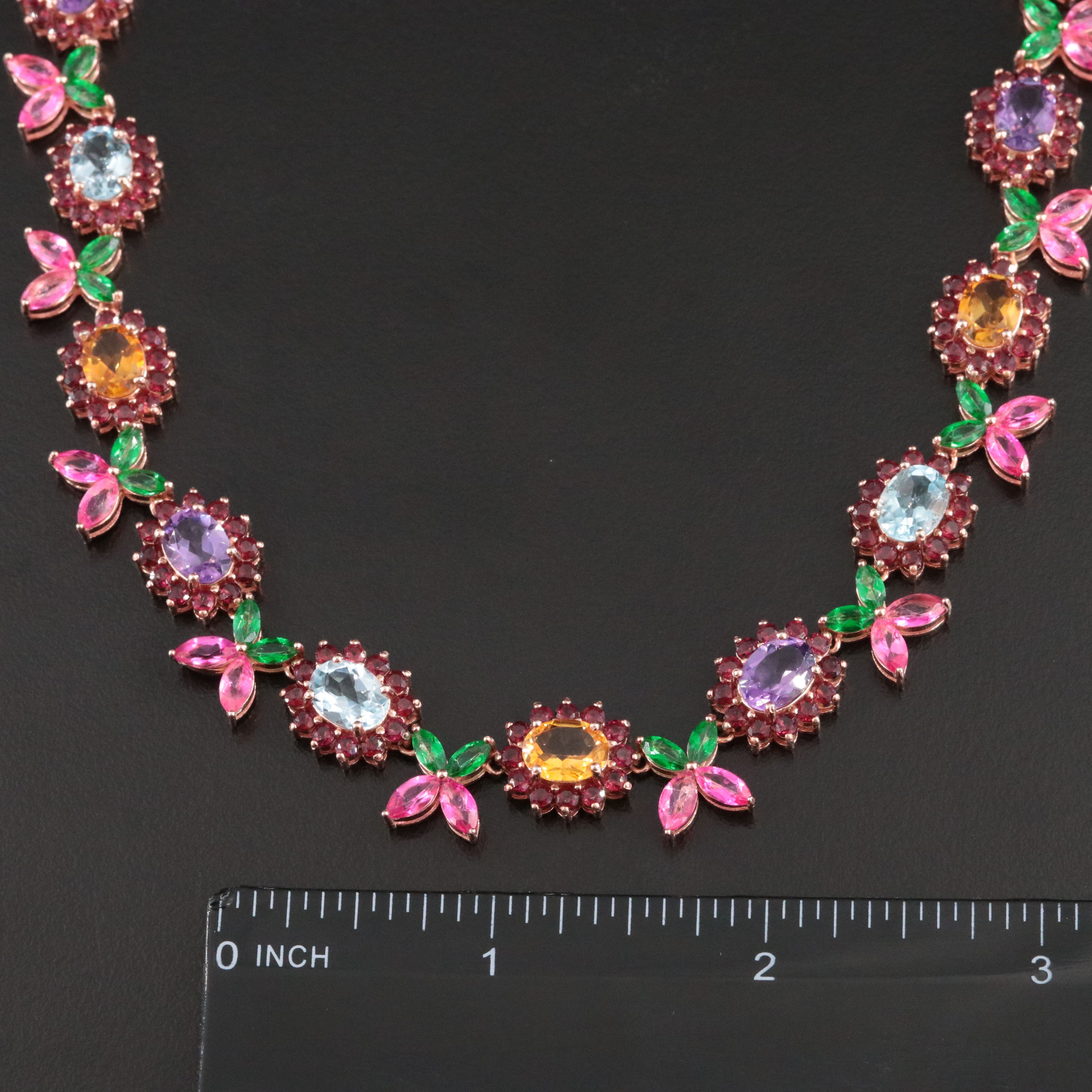 Sterling Gemstone Necklace