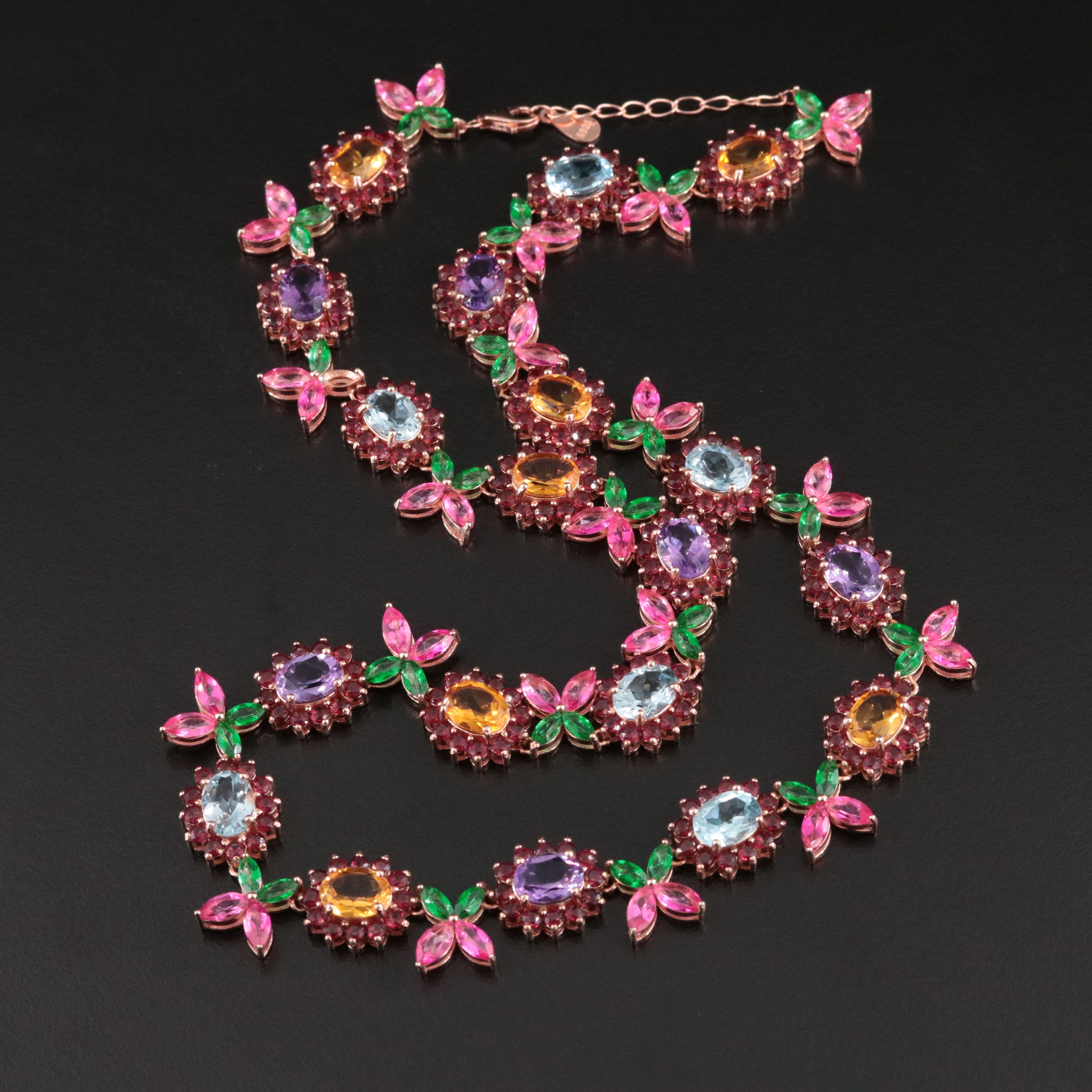 Sterling Gemstone Necklace