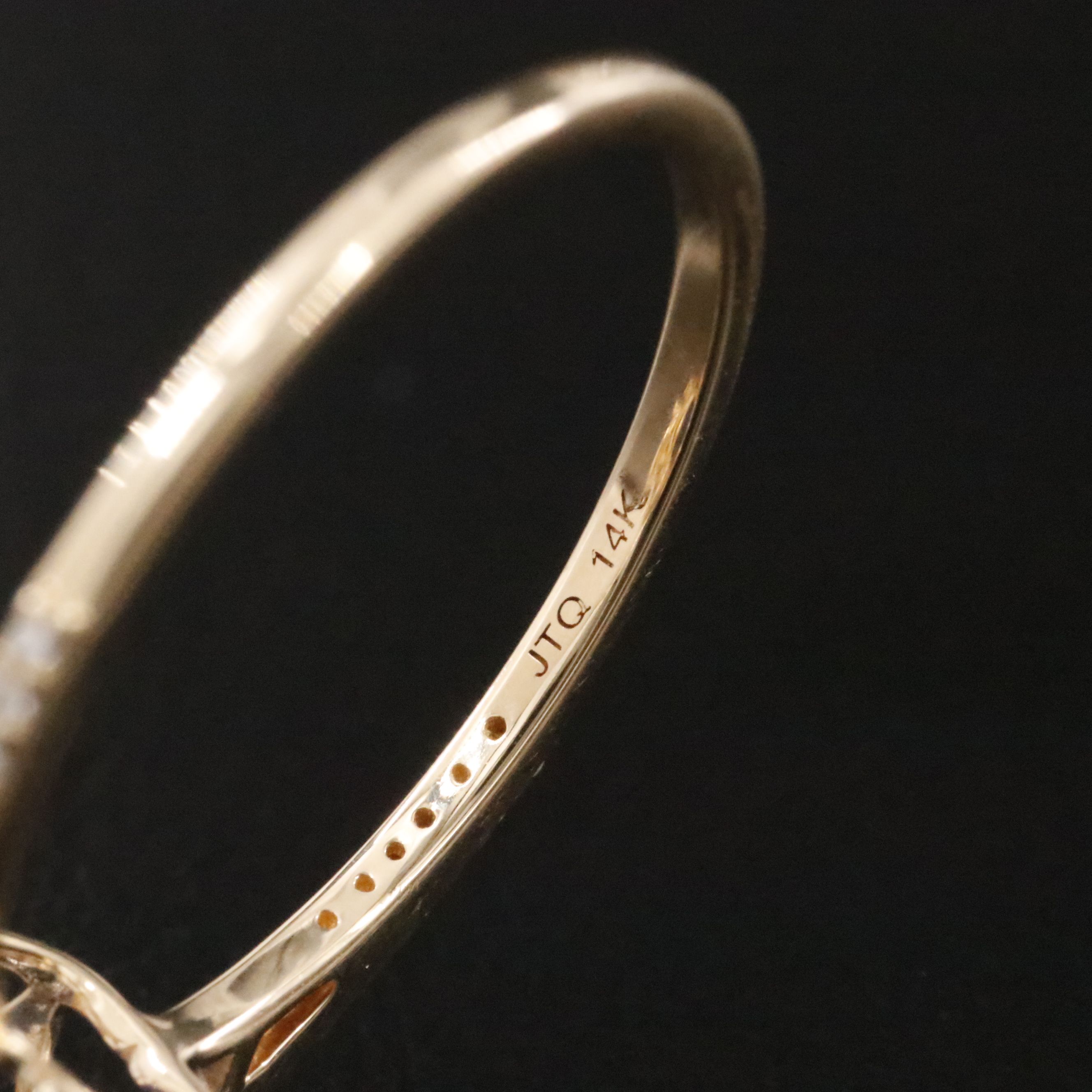 14K 1.83 CT Lab Grown Sapphire and Moissanite Ring