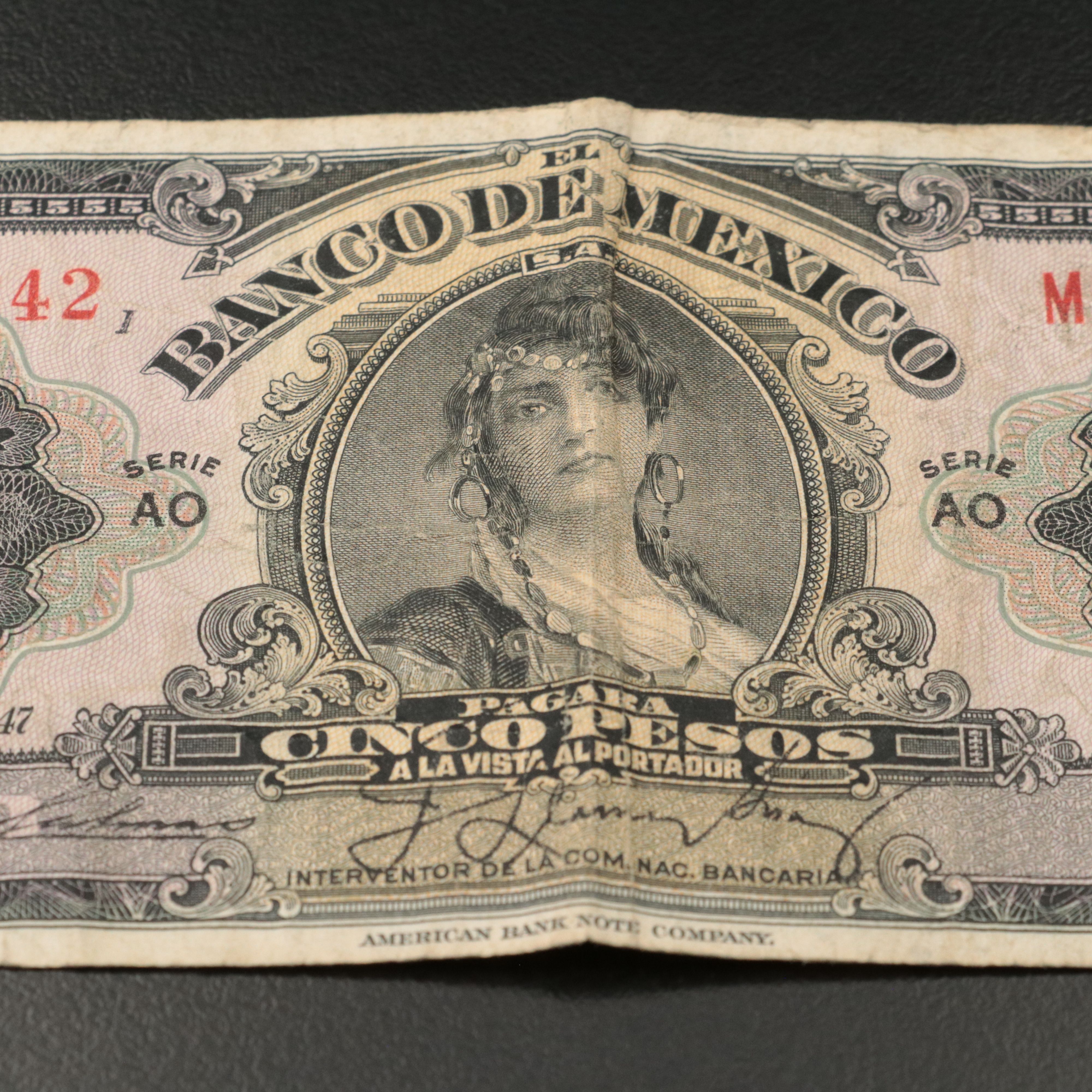 1947 5-Pesos Mexico Banknote