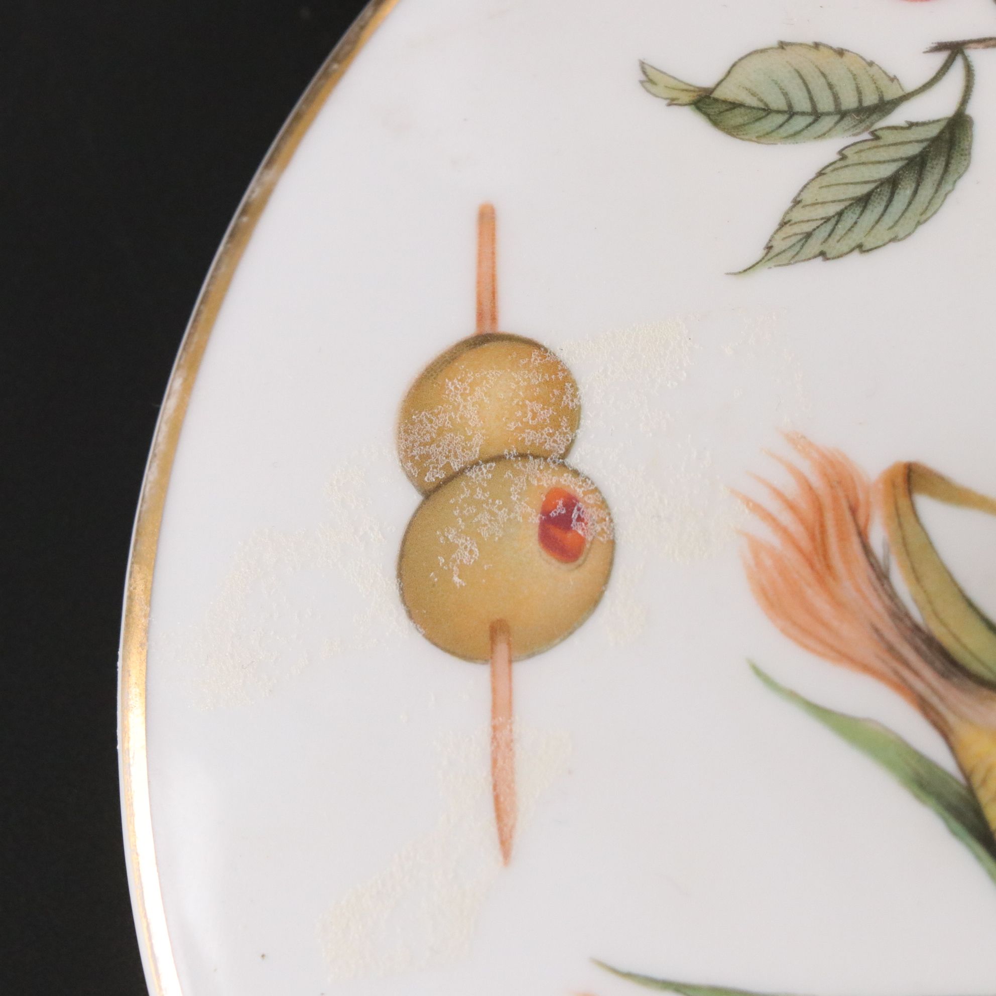 Royal Worcester "Evesham Gold" Lidded Casserole with Clock Garniture Urns