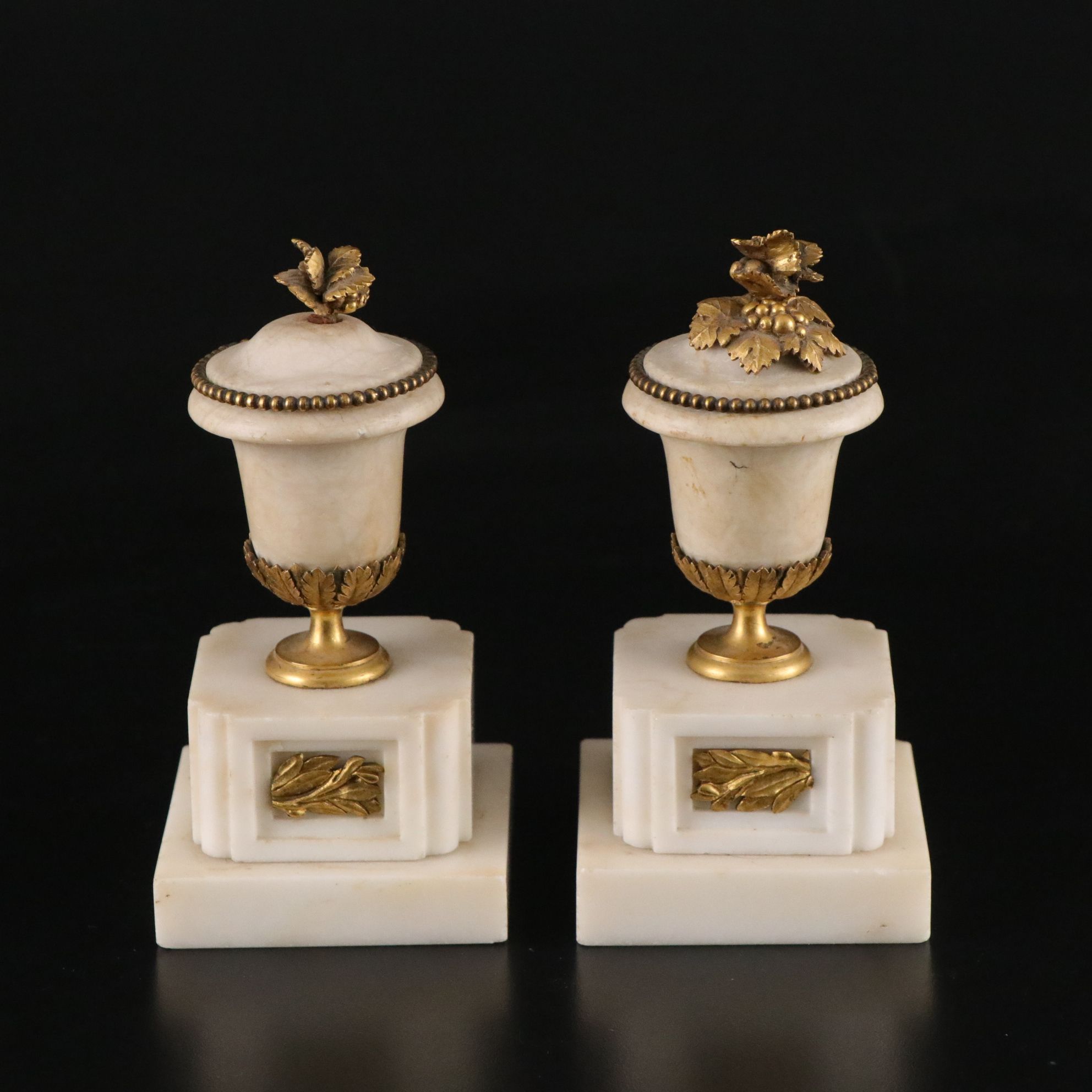 Royal Worcester "Evesham Gold" Lidded Casserole with Clock Garniture Urns