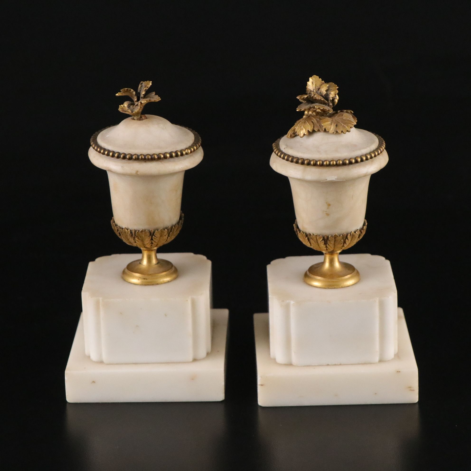 Royal Worcester "Evesham Gold" Lidded Casserole with Clock Garniture Urns