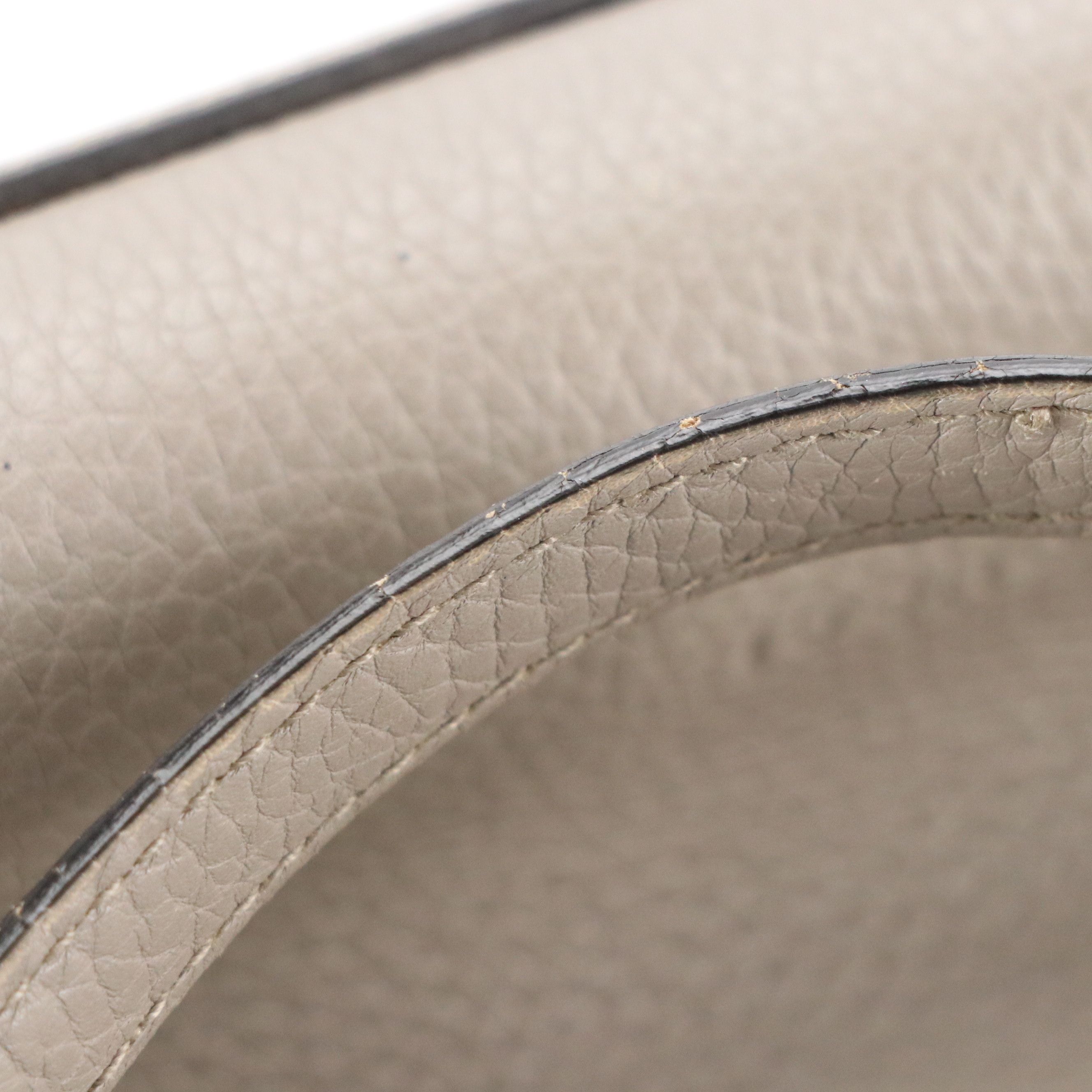 Gucci Bamboo Daily Two-Way Bag in Grey Grained Calfskin Leather