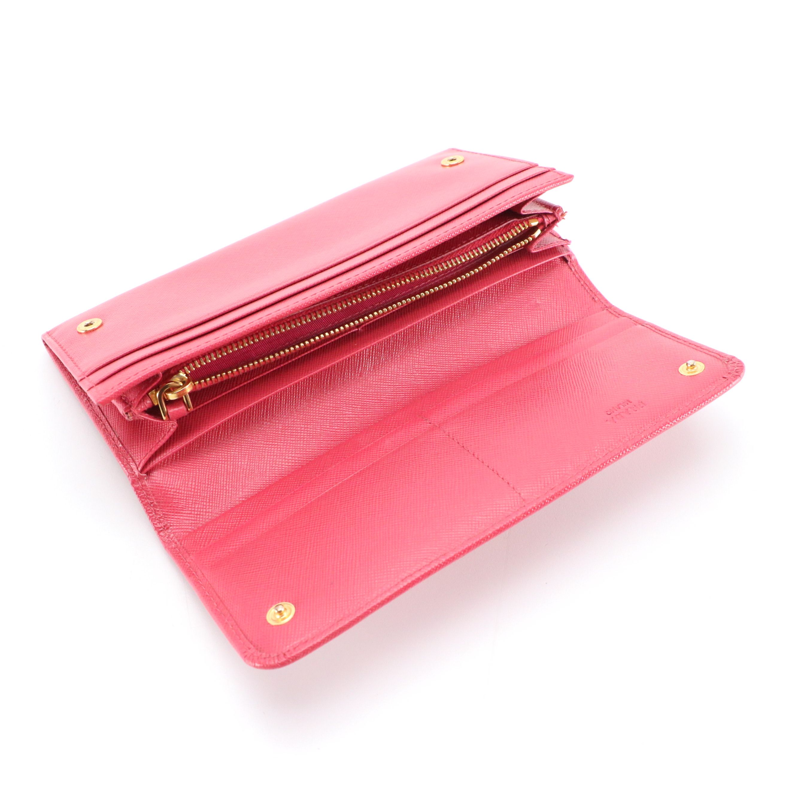 Prada Bow Flap Wallet in Saffiano Leather with Box