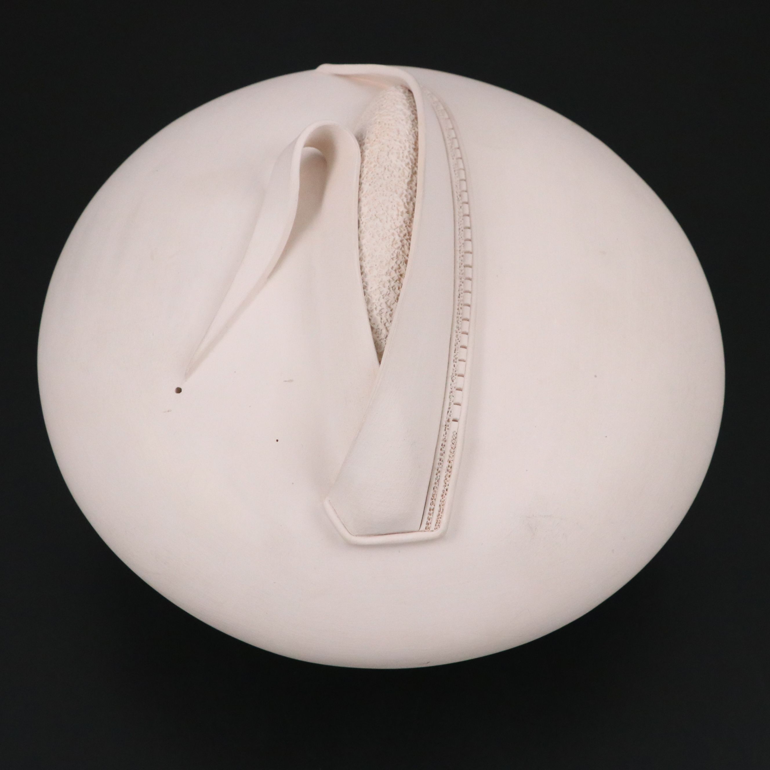 Wilfred Garcia Acoma Pueblo Sculptural Pottery Corn Pot