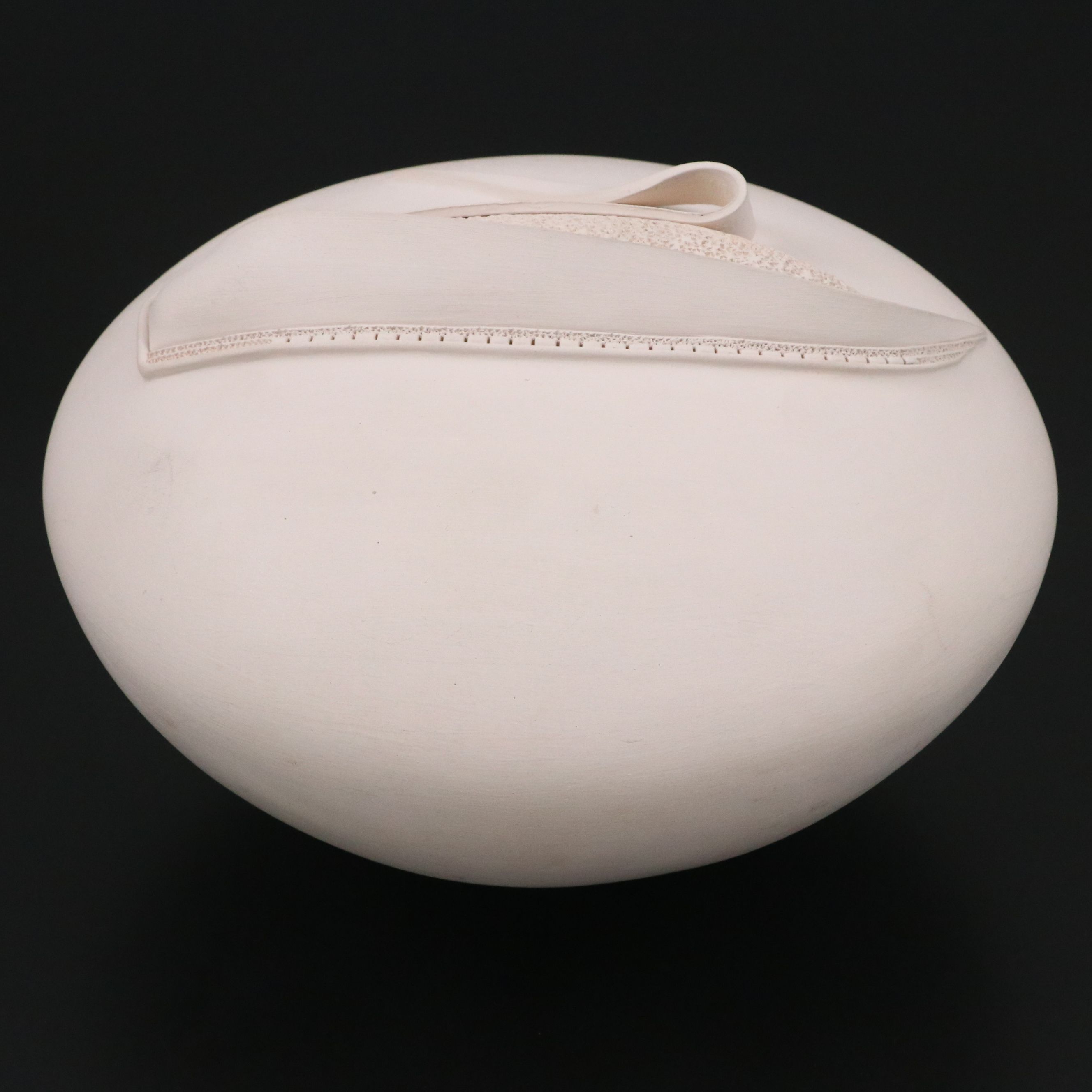 Wilfred Garcia Acoma Pueblo Sculptural Pottery Corn Pot