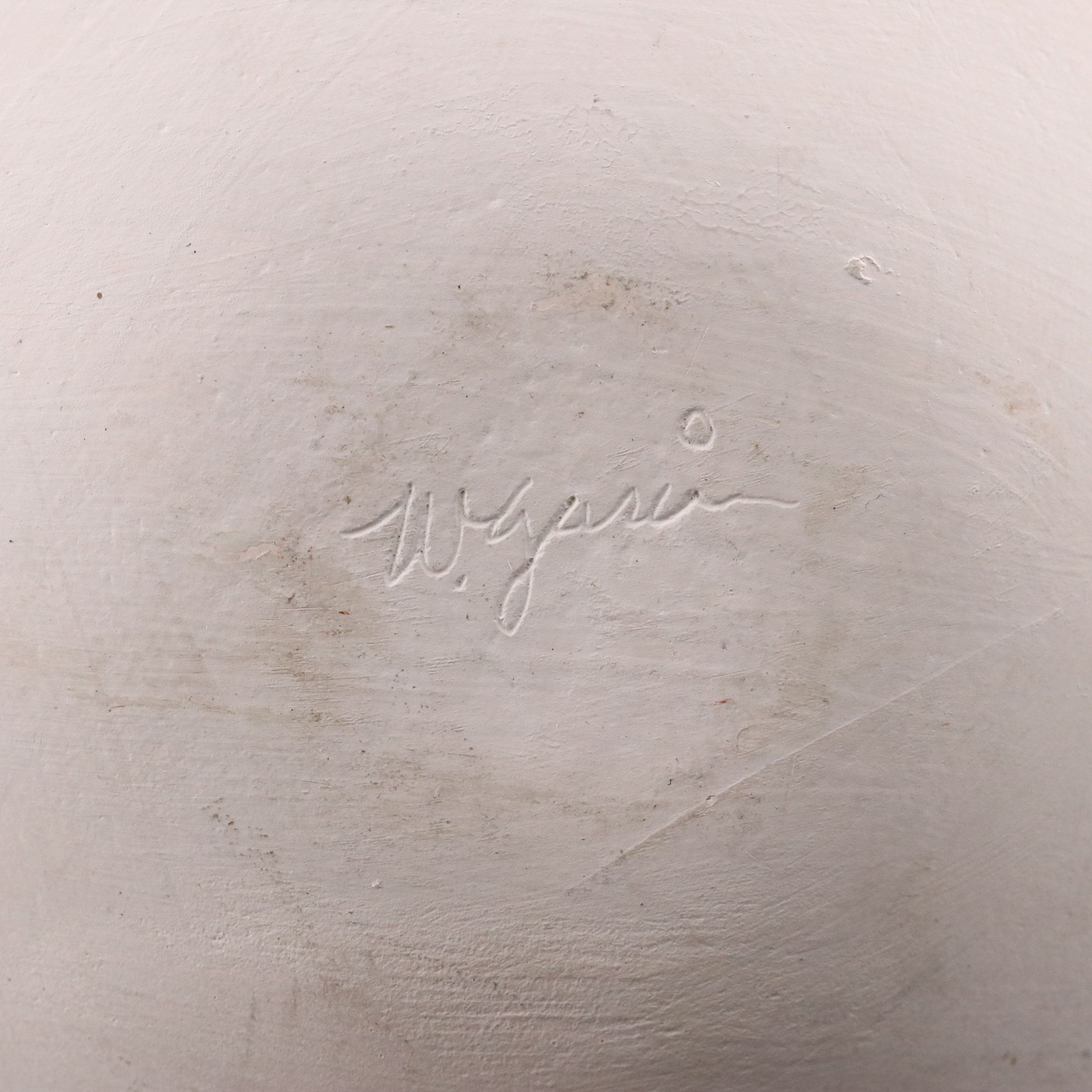 Wilfred Garcia Acoma Pueblo Sculptural Pottery Corn Pot