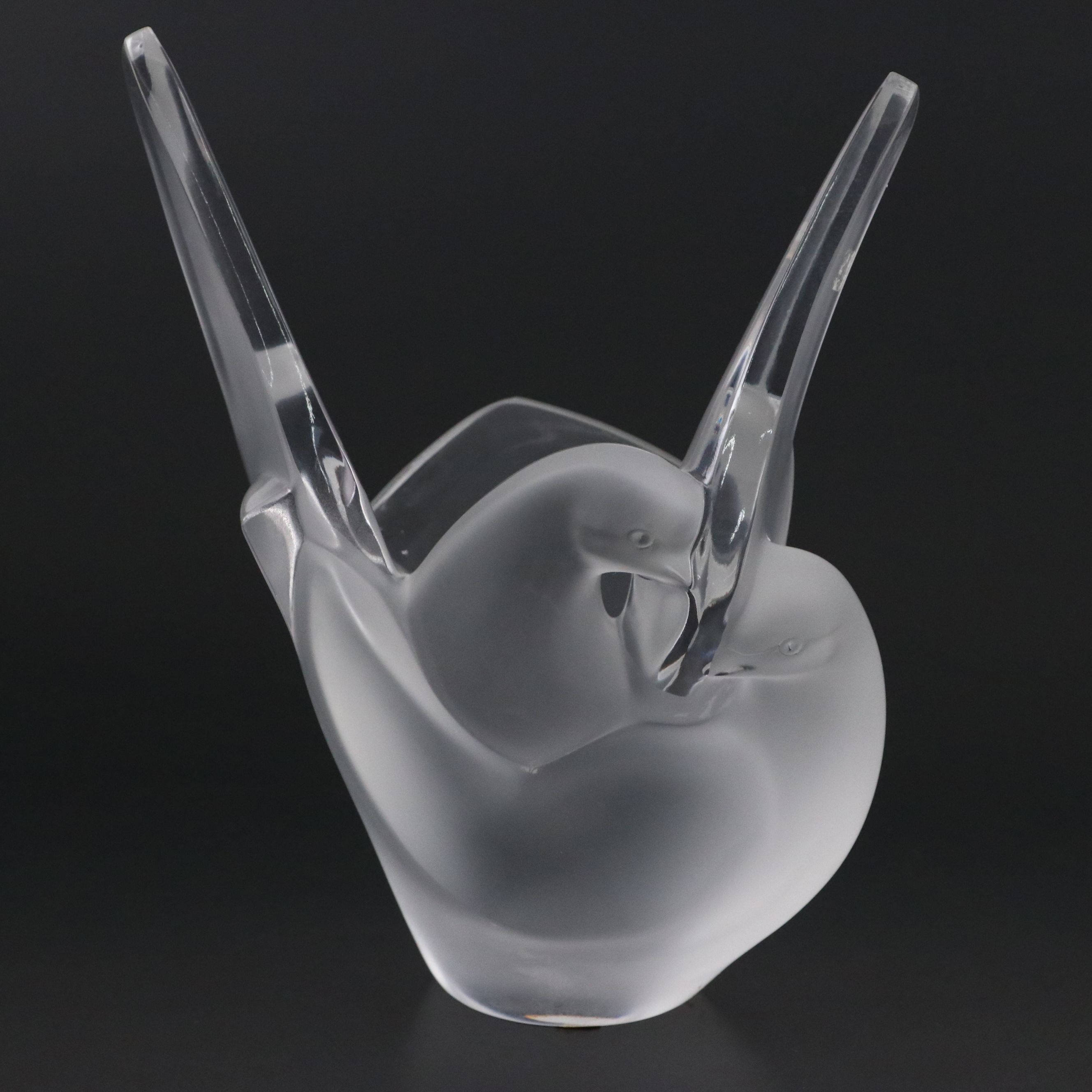 Lalique "Sylvie" Frosted and Clear Crystal Vase