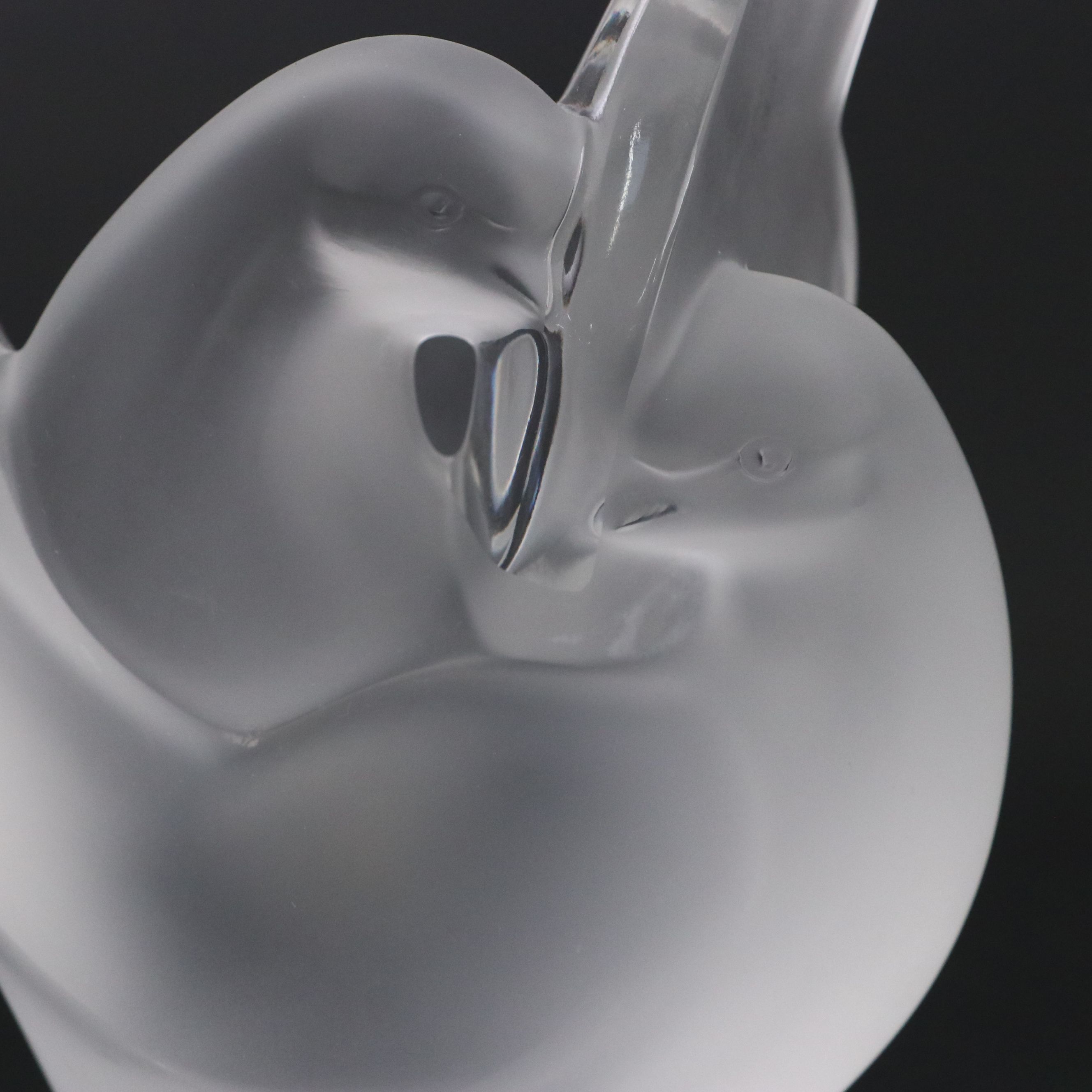 Lalique "Sylvie" Frosted and Clear Crystal Vase