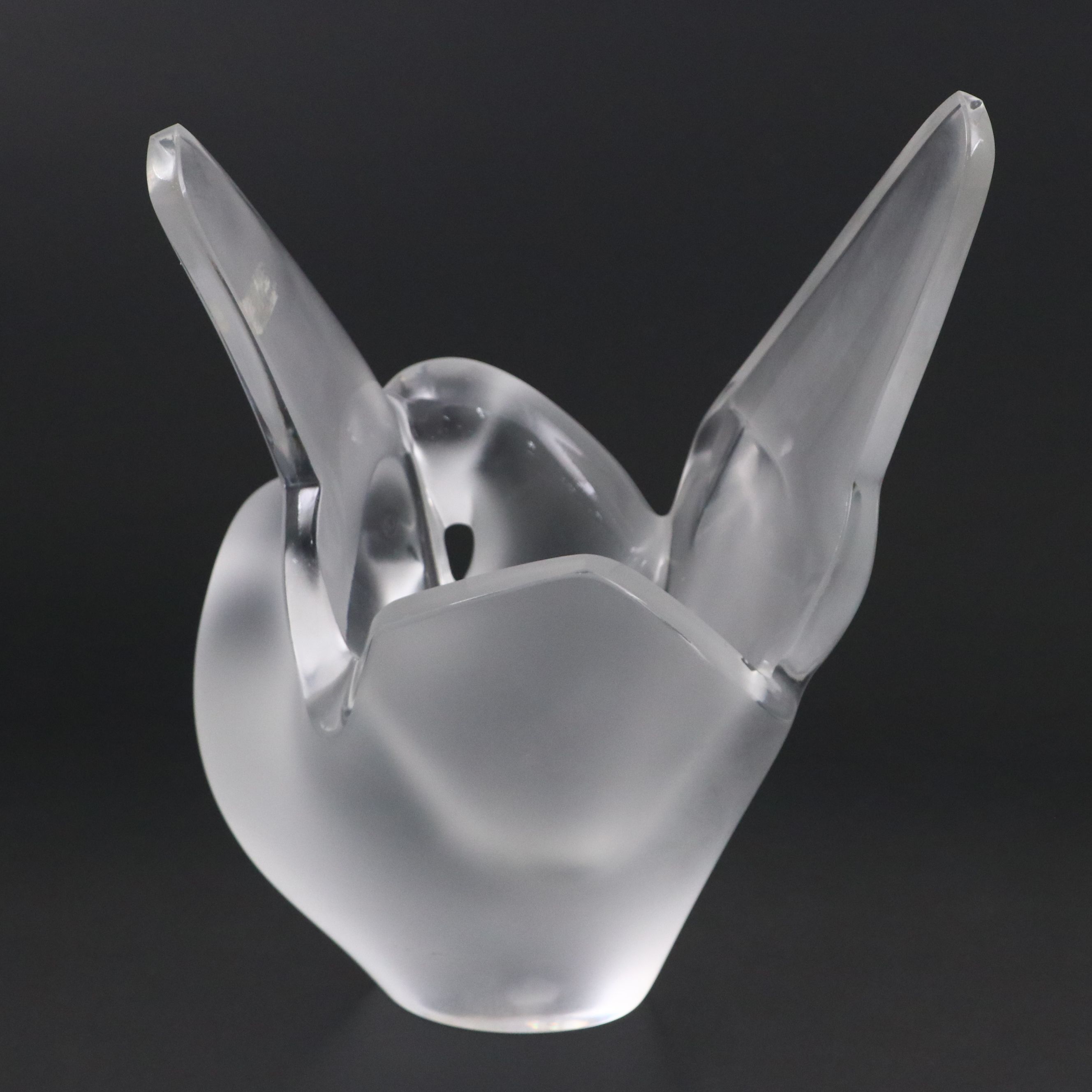 Lalique "Sylvie" Frosted and Clear Crystal Vase