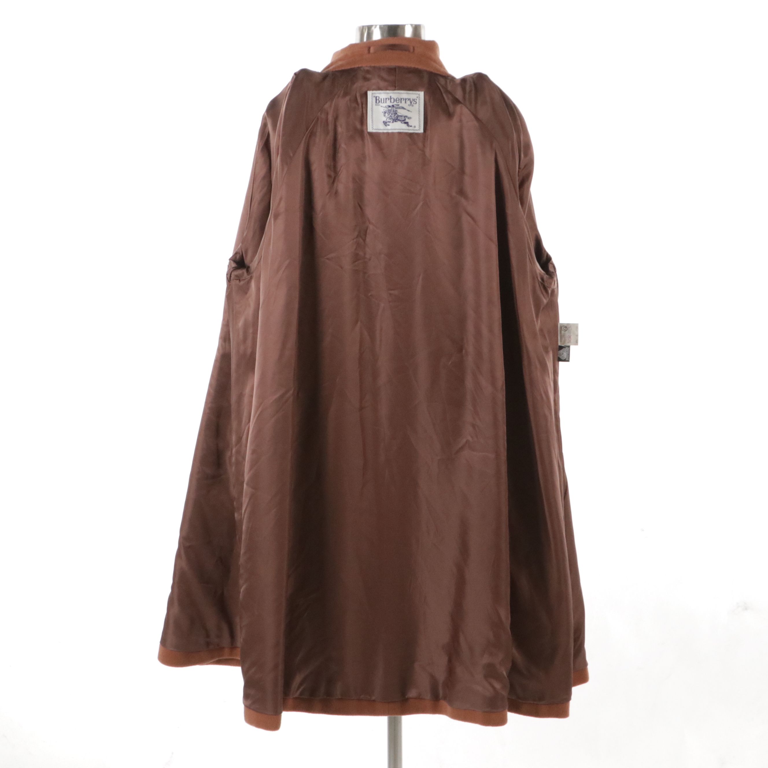 Burberrys Raglan Sleeve Coat in Angora Wool