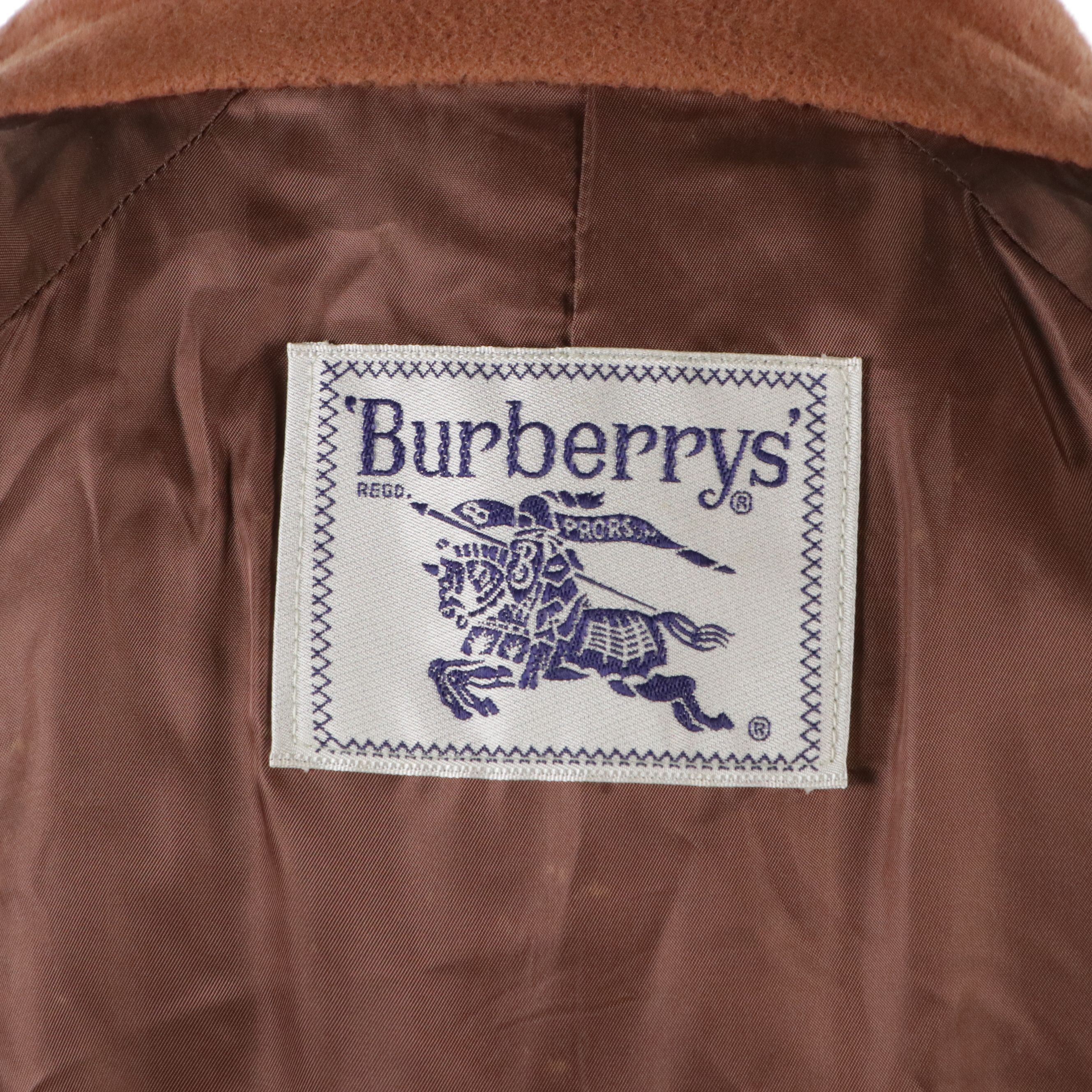 Burberrys Raglan Sleeve Coat in Angora Wool