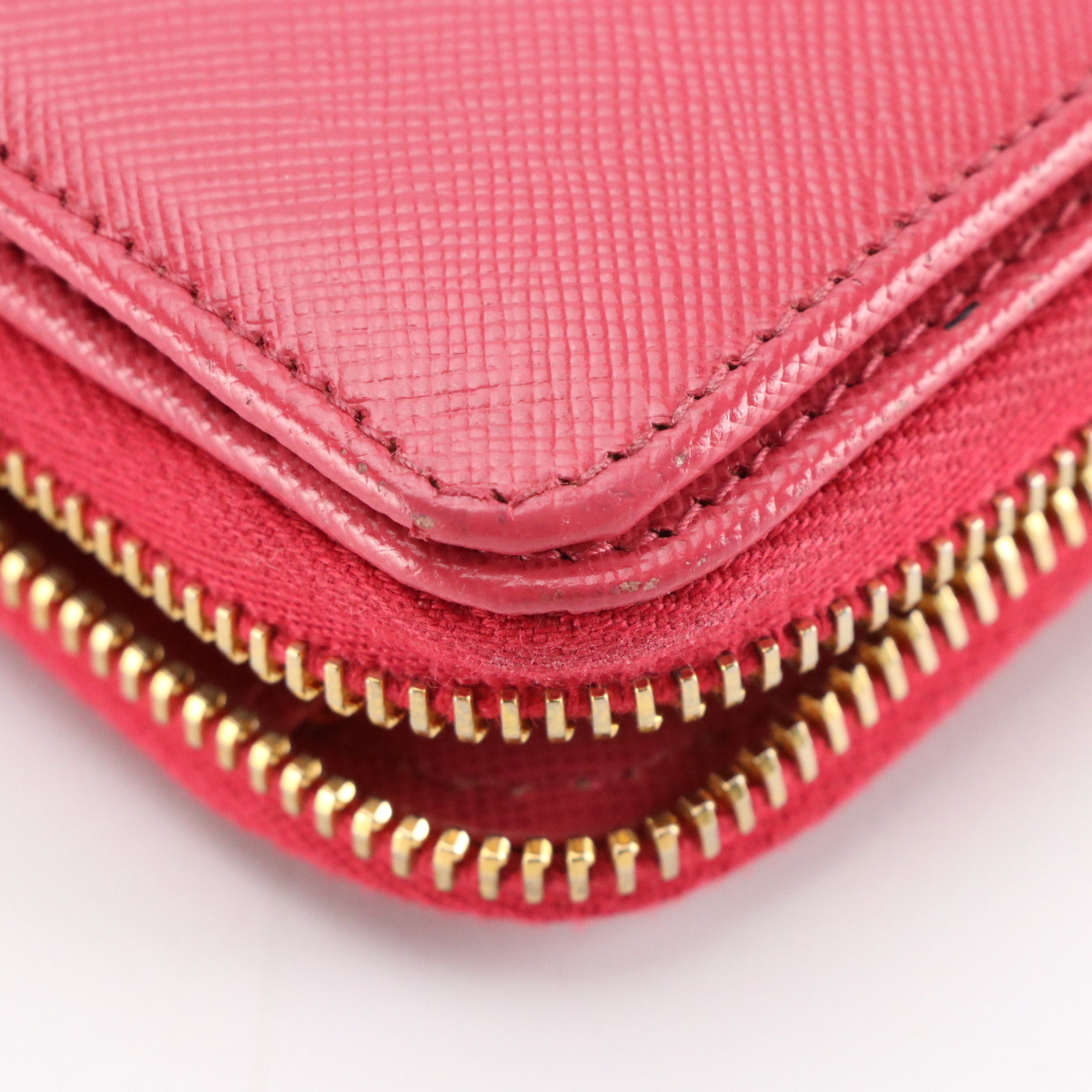 Prada Zip Around Organizer Wallet in Saffiano Leather with Box