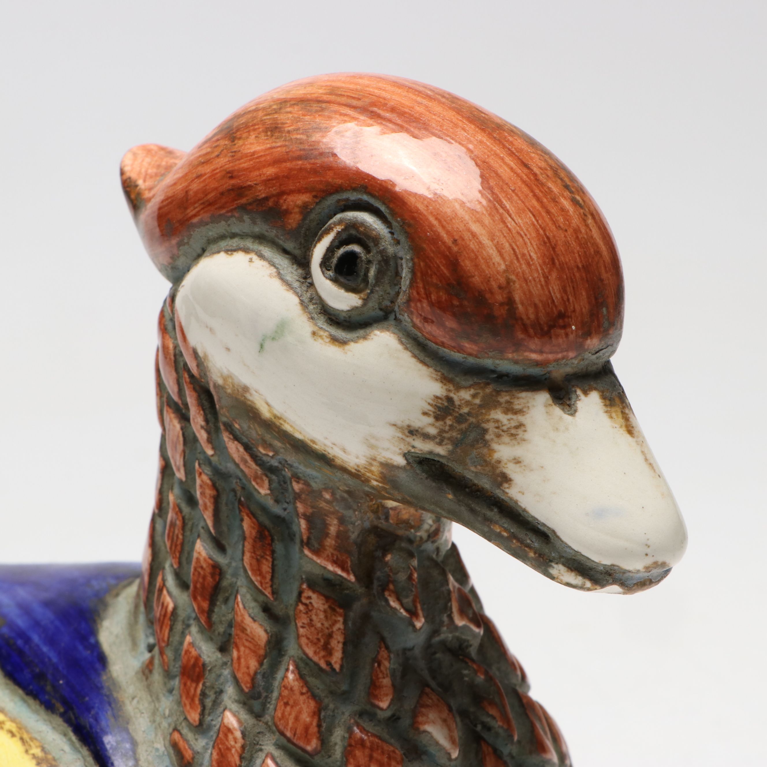 Hand-Painted Mr & Mrs Duck Mosaic Style Ceramic Figures