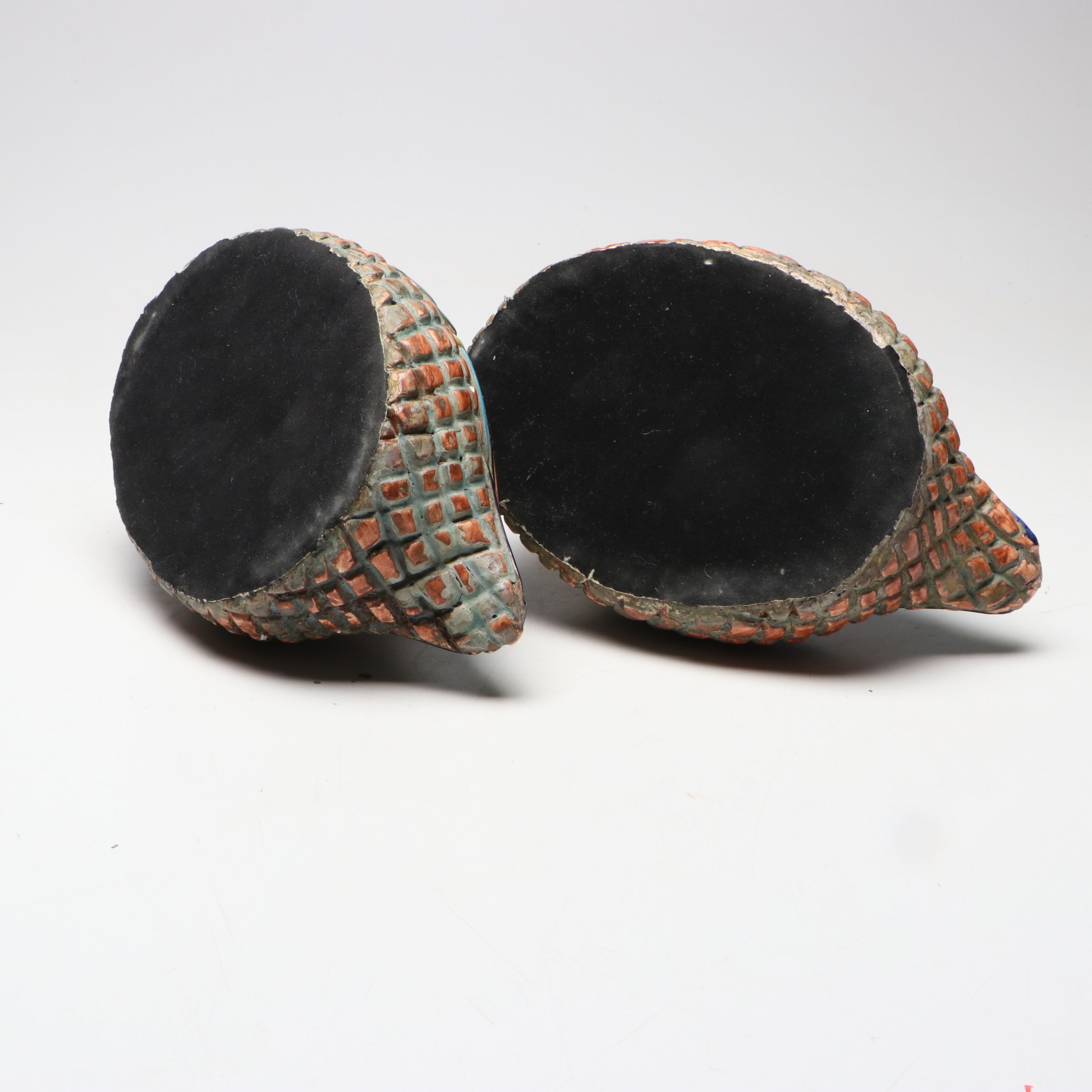 Hand-Painted Mr & Mrs Duck Mosaic Style Ceramic Figures