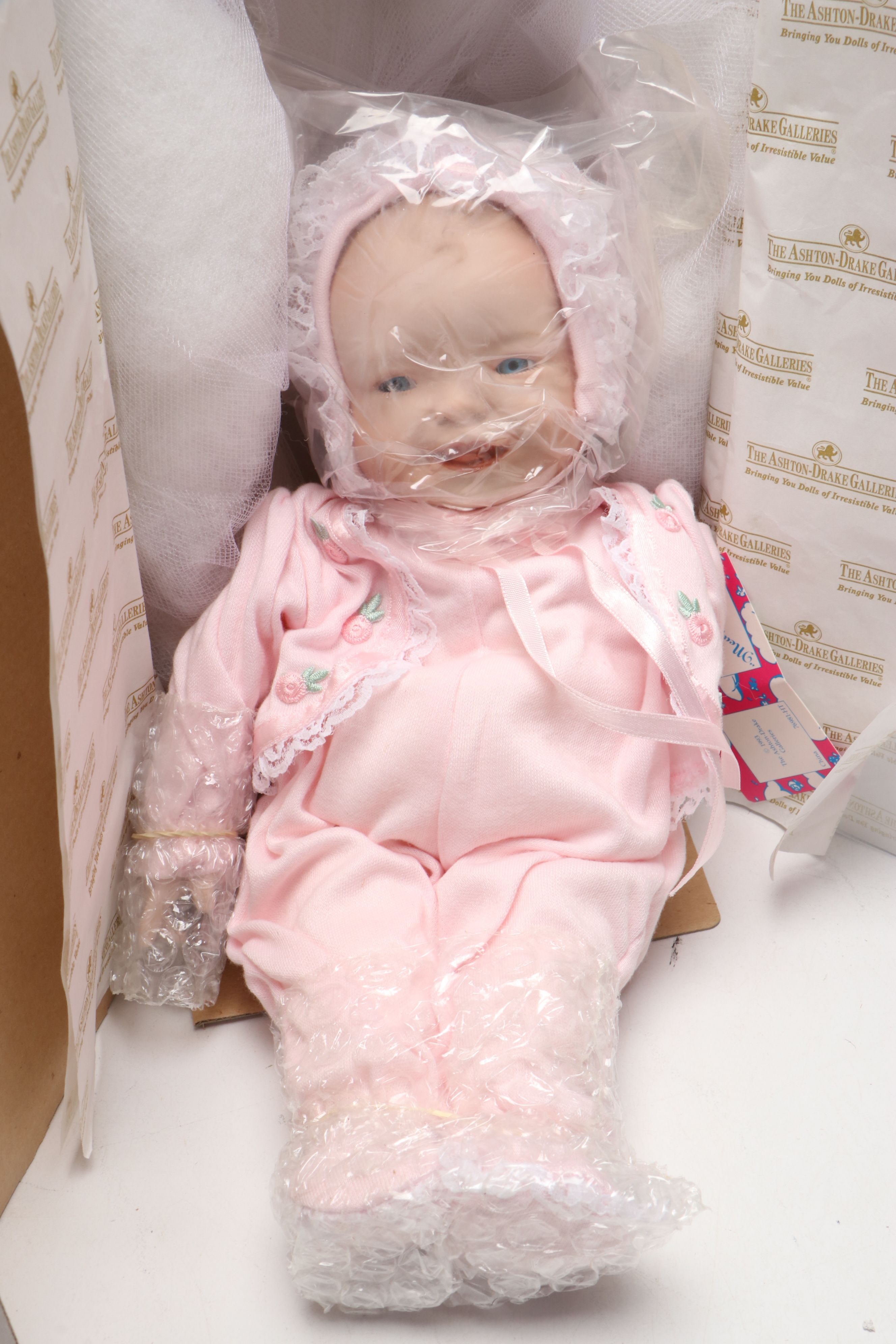Ashton-Drake Galleries "Megan Rose" Plastic Doll with Other Porcelain Baby Dolls