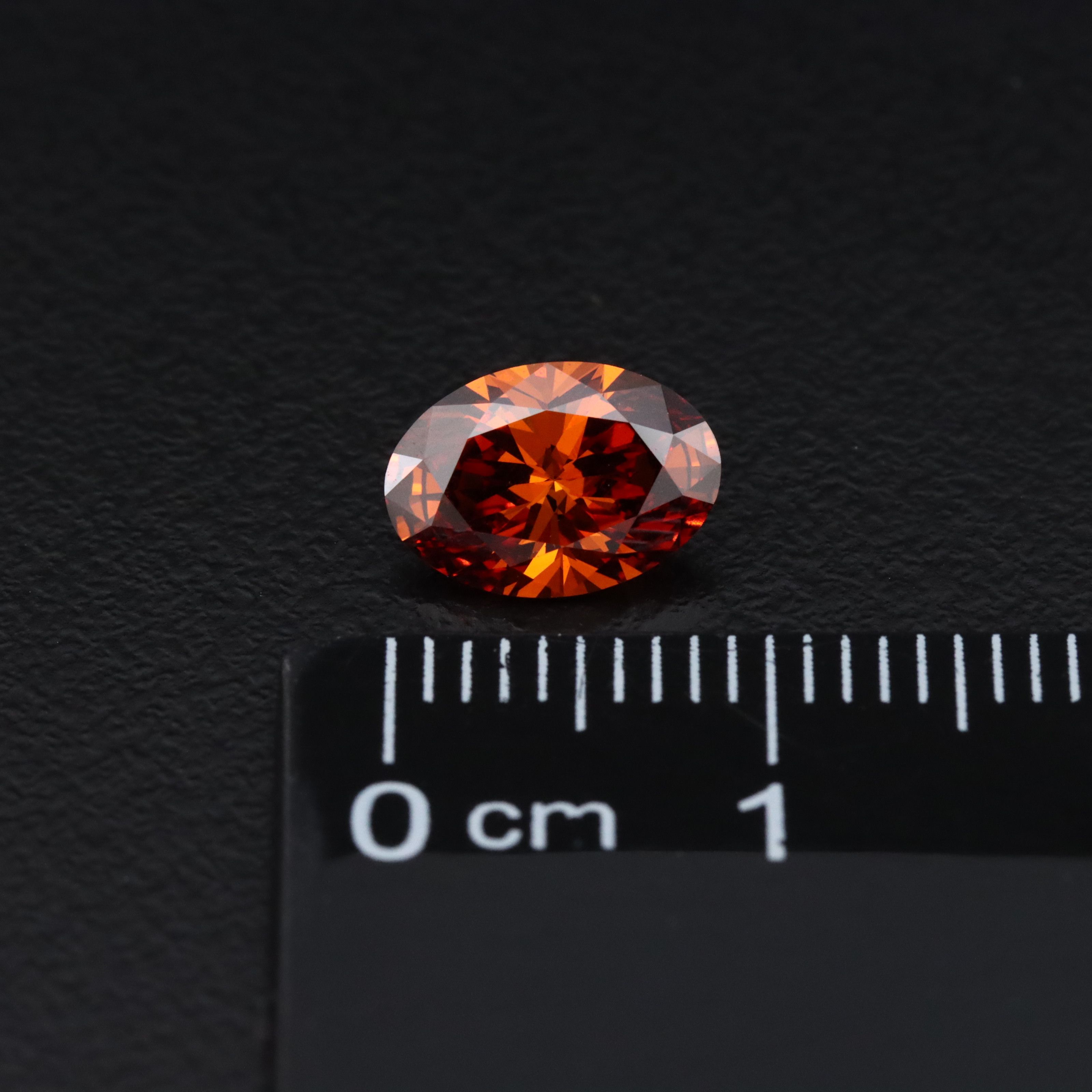 Loose 1.44 CT Lab Grown Fancy Vivid Orange Diamond with IGI Report