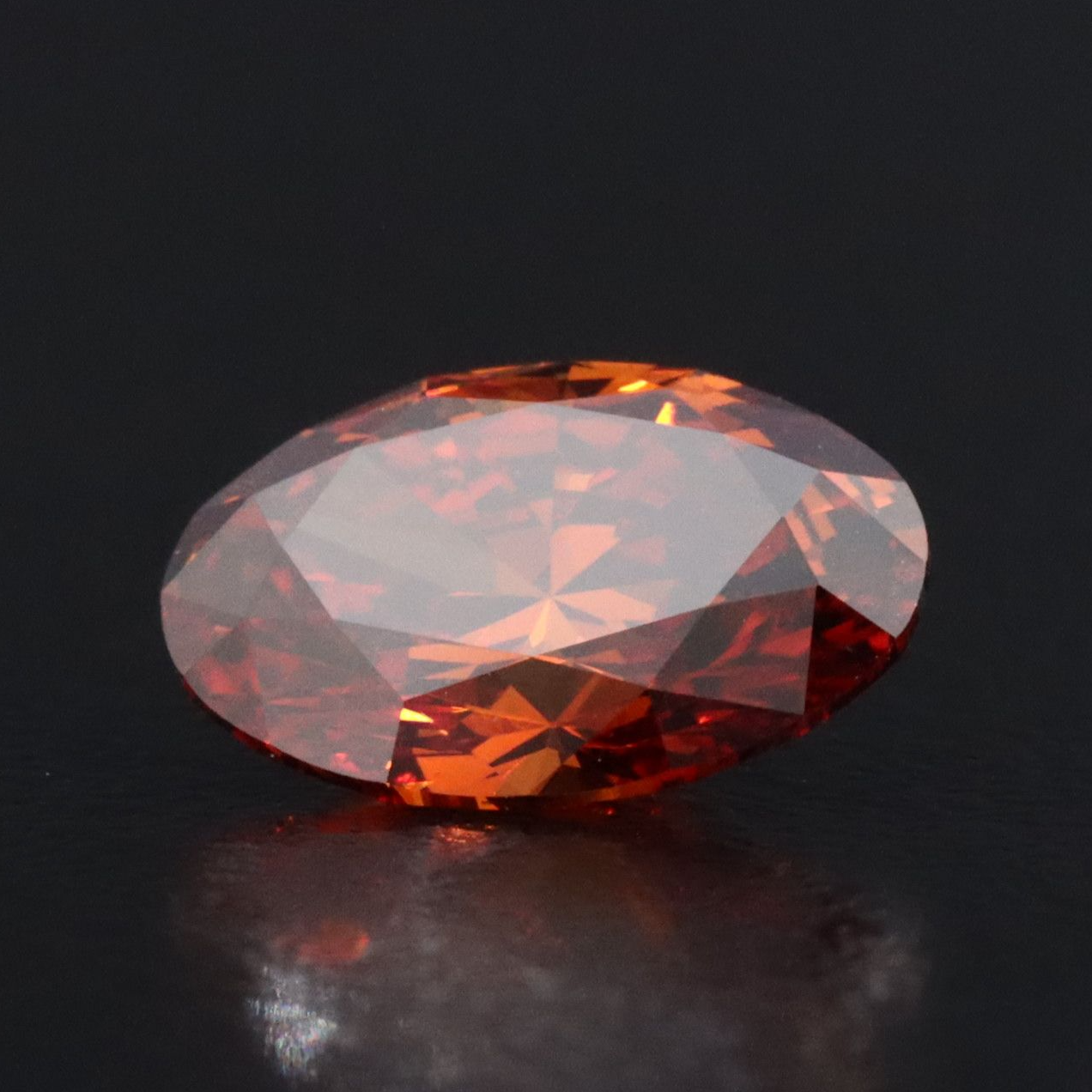 Loose 1.44 CT Lab Grown Fancy Vivid Orange Diamond with IGI Report