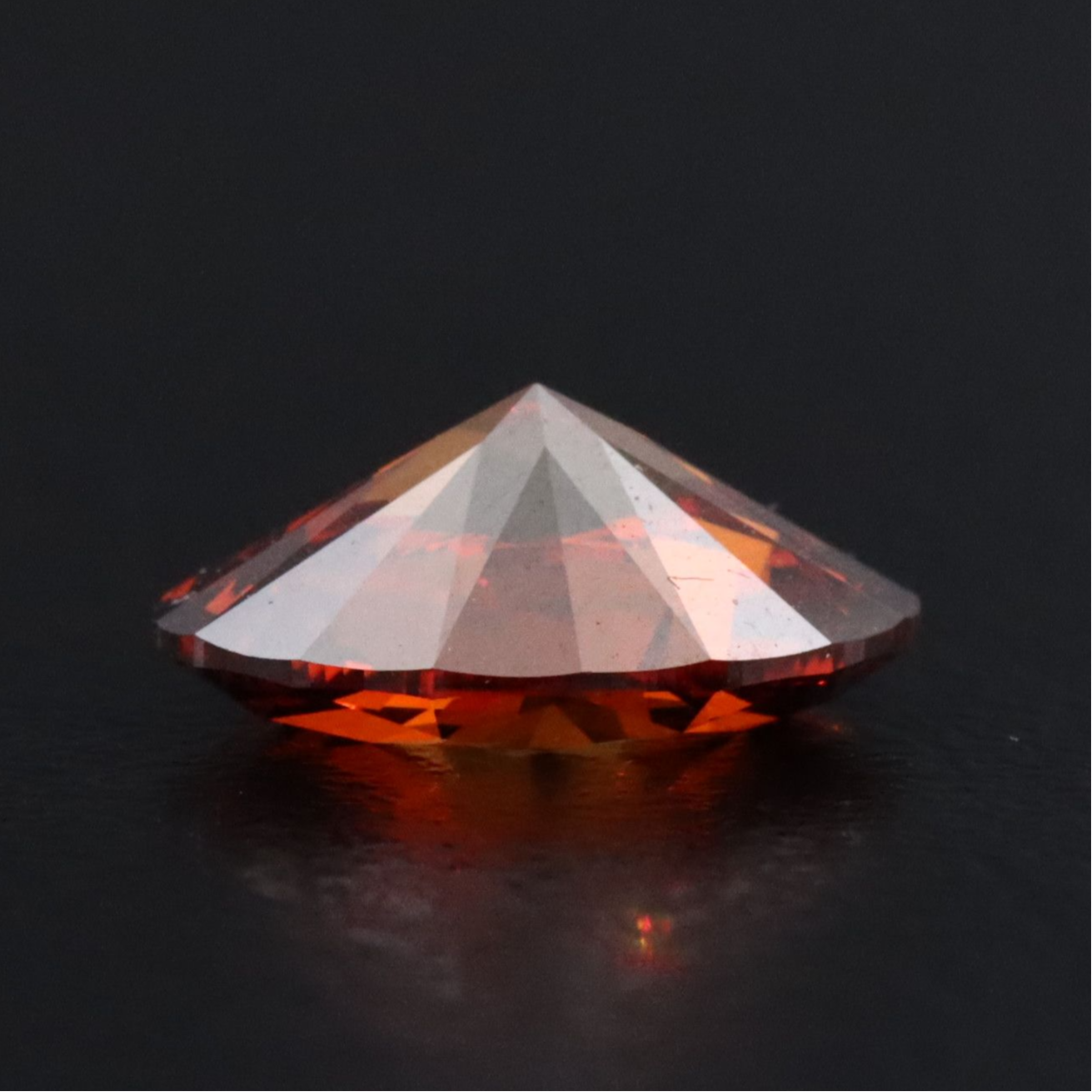 Loose 1.44 CT Lab Grown Fancy Vivid Orange Diamond with IGI Report