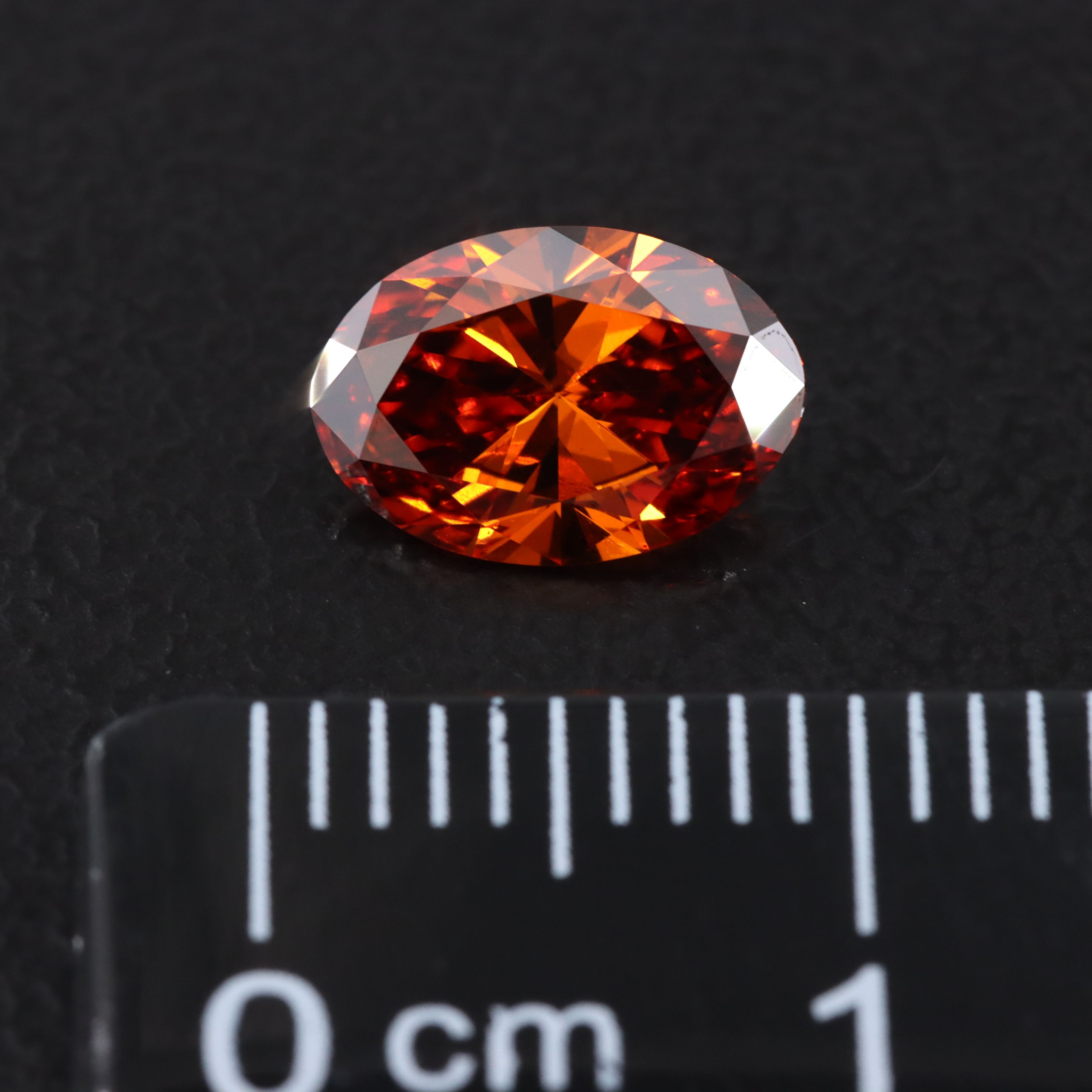 Loose 1.05 CT Lab Grown Fancy Vivid Orange Diamond with IGI Report