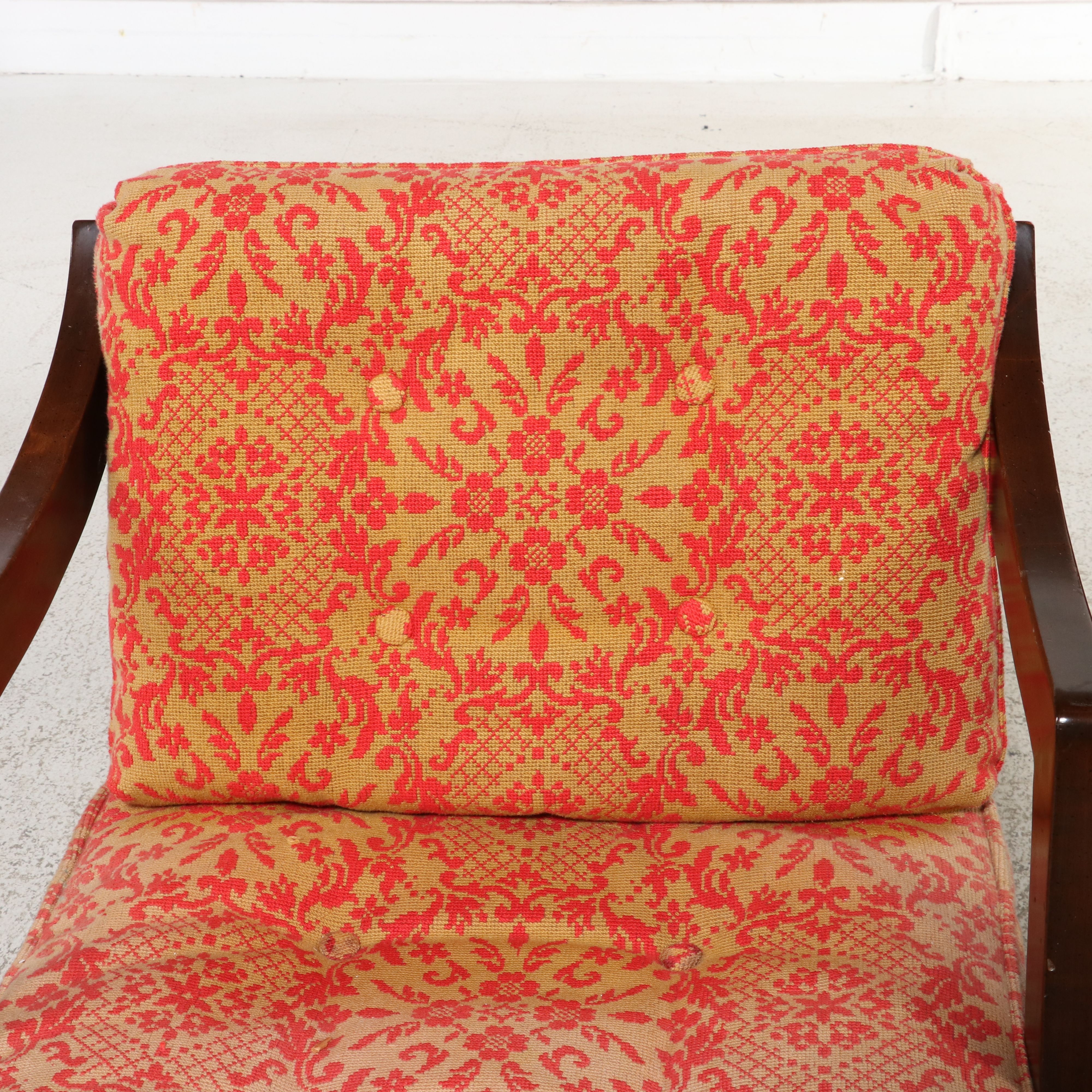 Pair of William and Mary Style Lounge Chairs with Needlepoint Upholstery