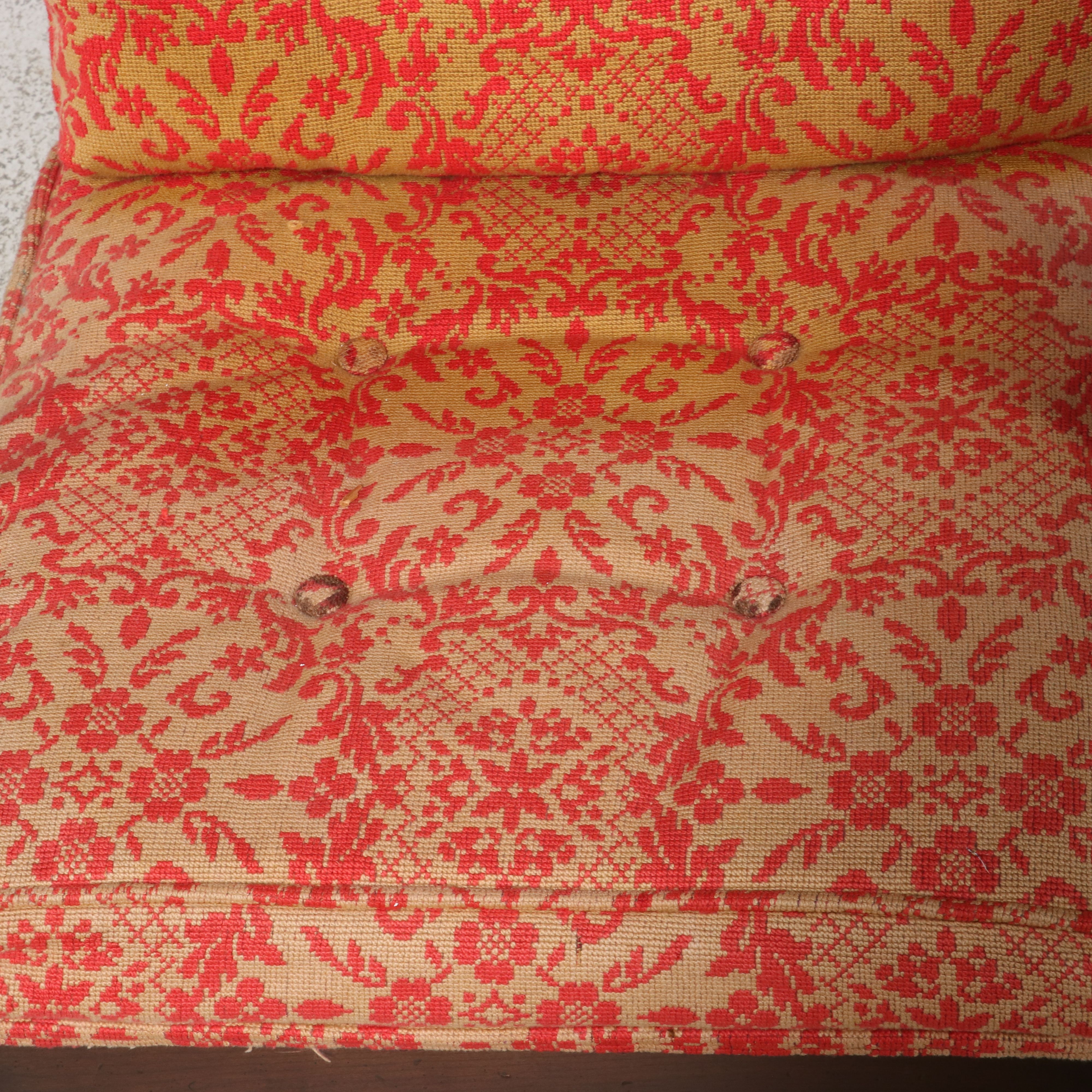 Pair of William and Mary Style Lounge Chairs with Needlepoint Upholstery