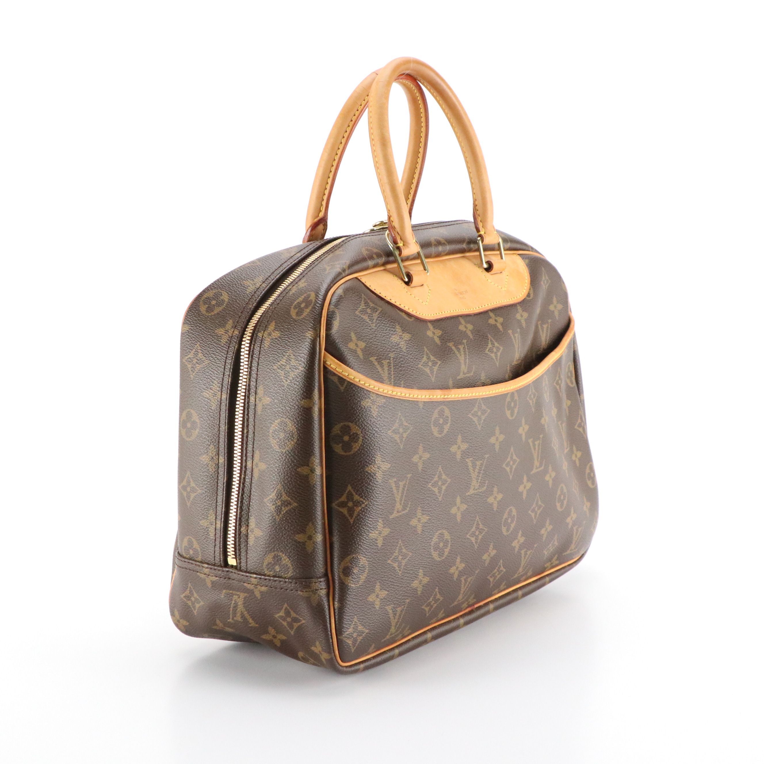 Louis Vuitton Deauville Handbag in Monogram Canvas and Vachetta Leather