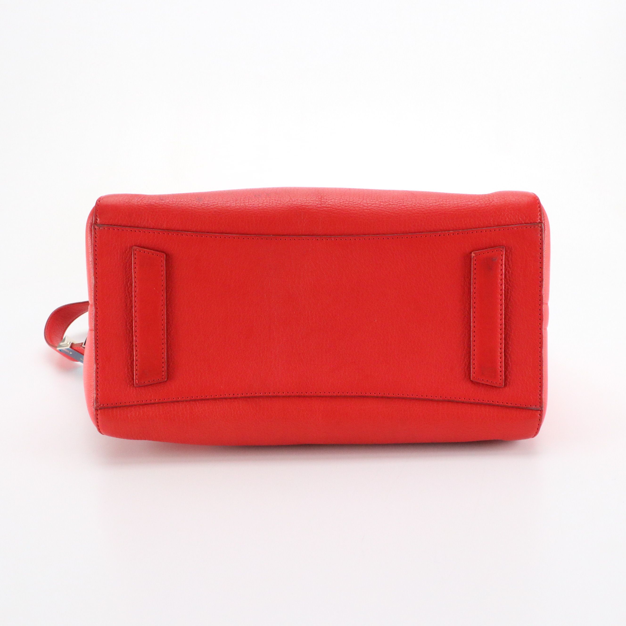 Givenchy Small Antigona Two-Way Bag in Red Grained Goatskin Leather