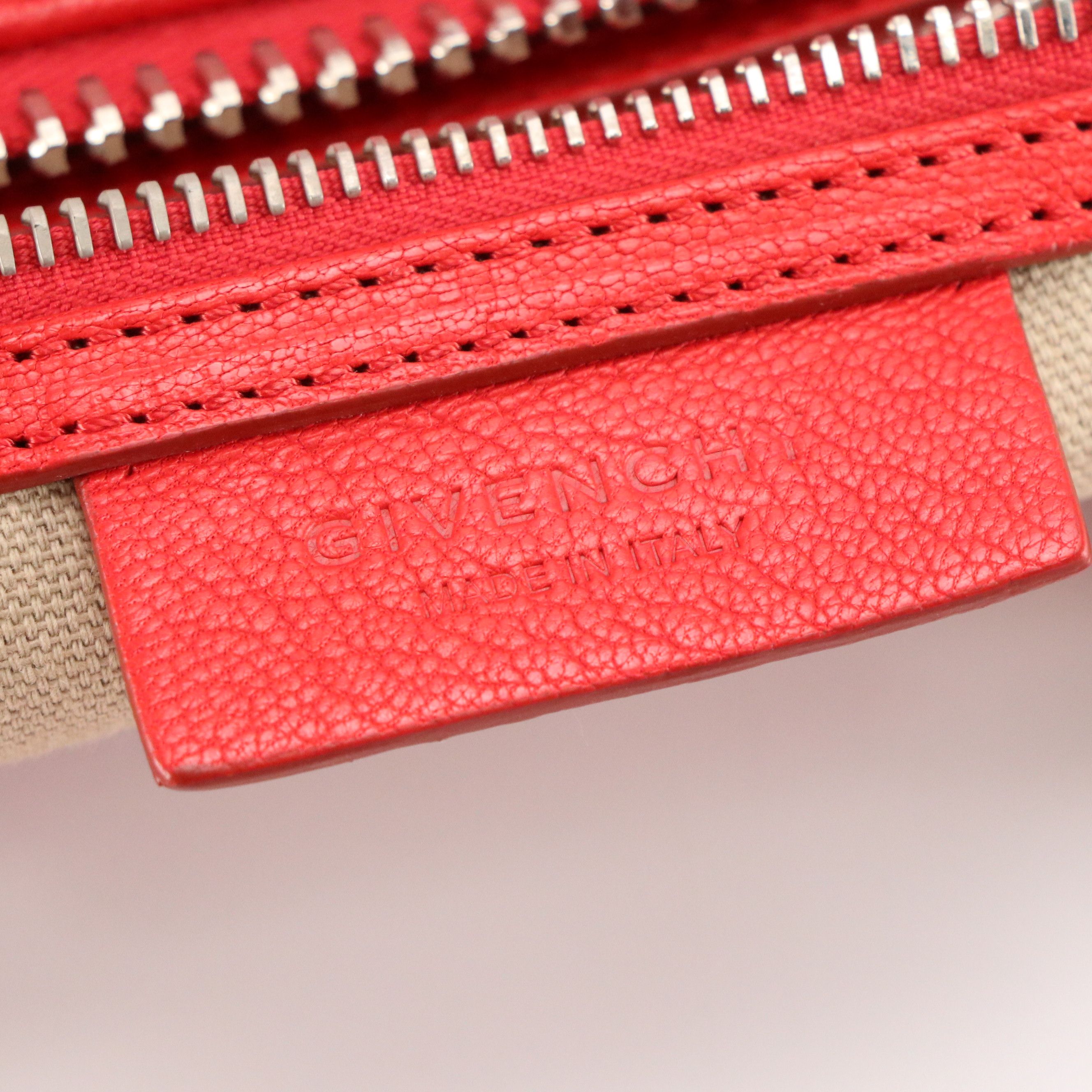 Givenchy Small Antigona Two-Way Bag in Red Grained Goatskin Leather