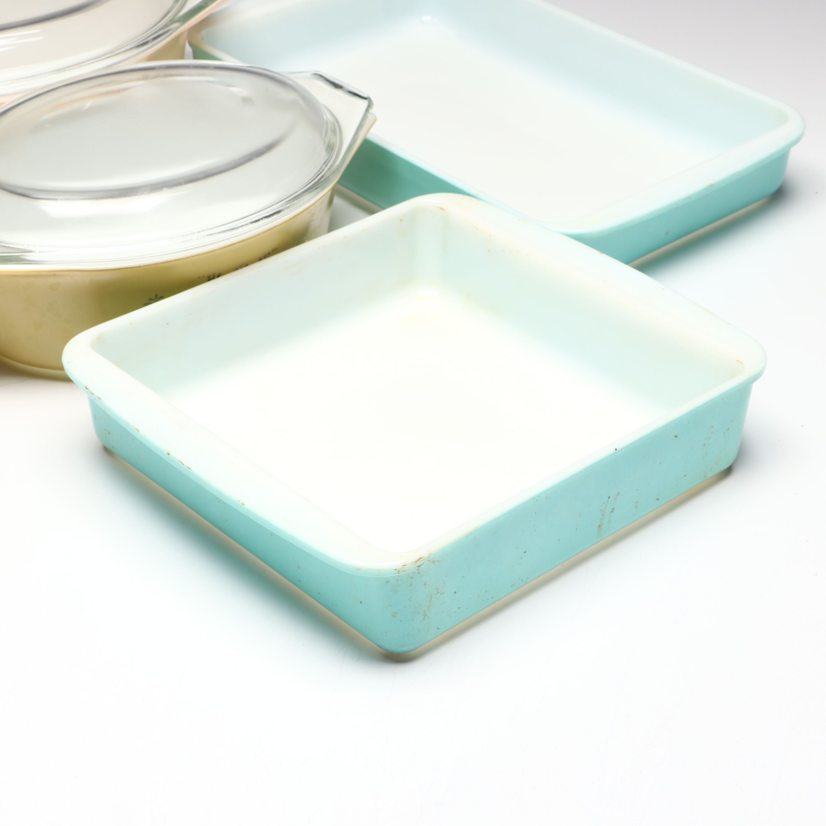 Pyrex "Golden Rose," "Verdé" and Other Casserole and Baking Dishes